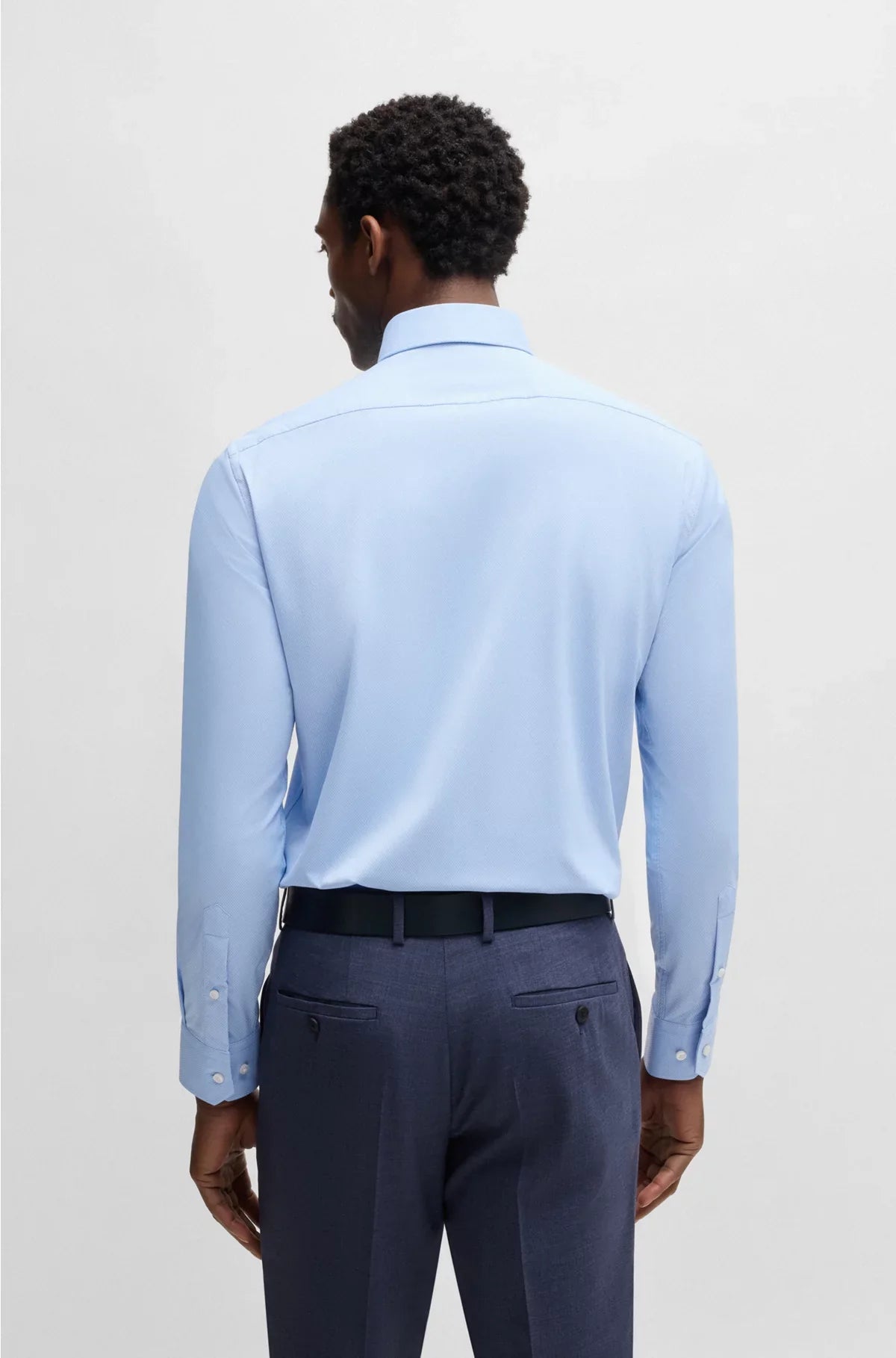 REGULAR-FIT SHIRT IN STRUCTURED STRETCH FABRIC