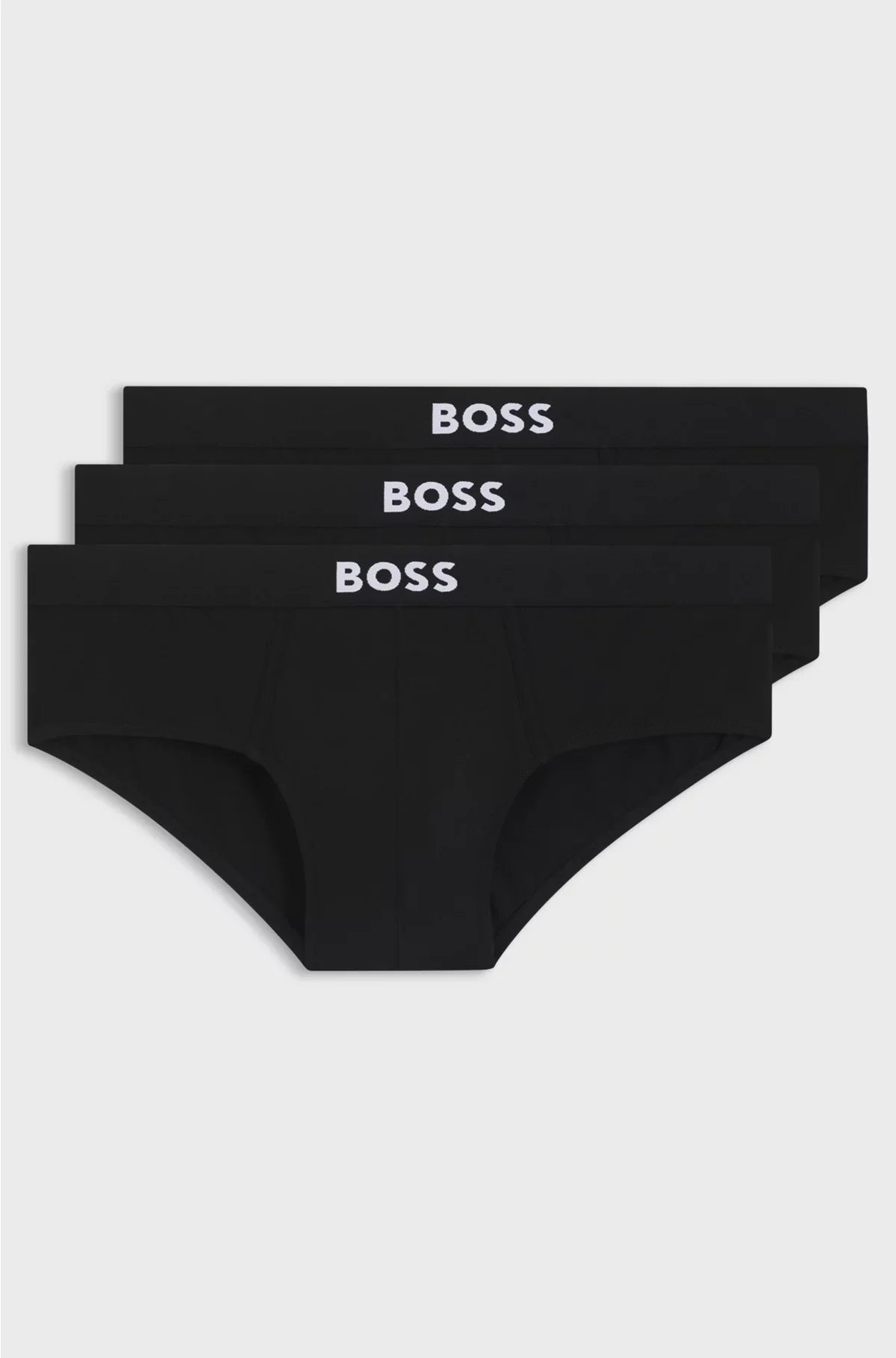 THREE-PACK OF STRETCH-COTTON BRIEFS WITH LOGO WAISTBANDS