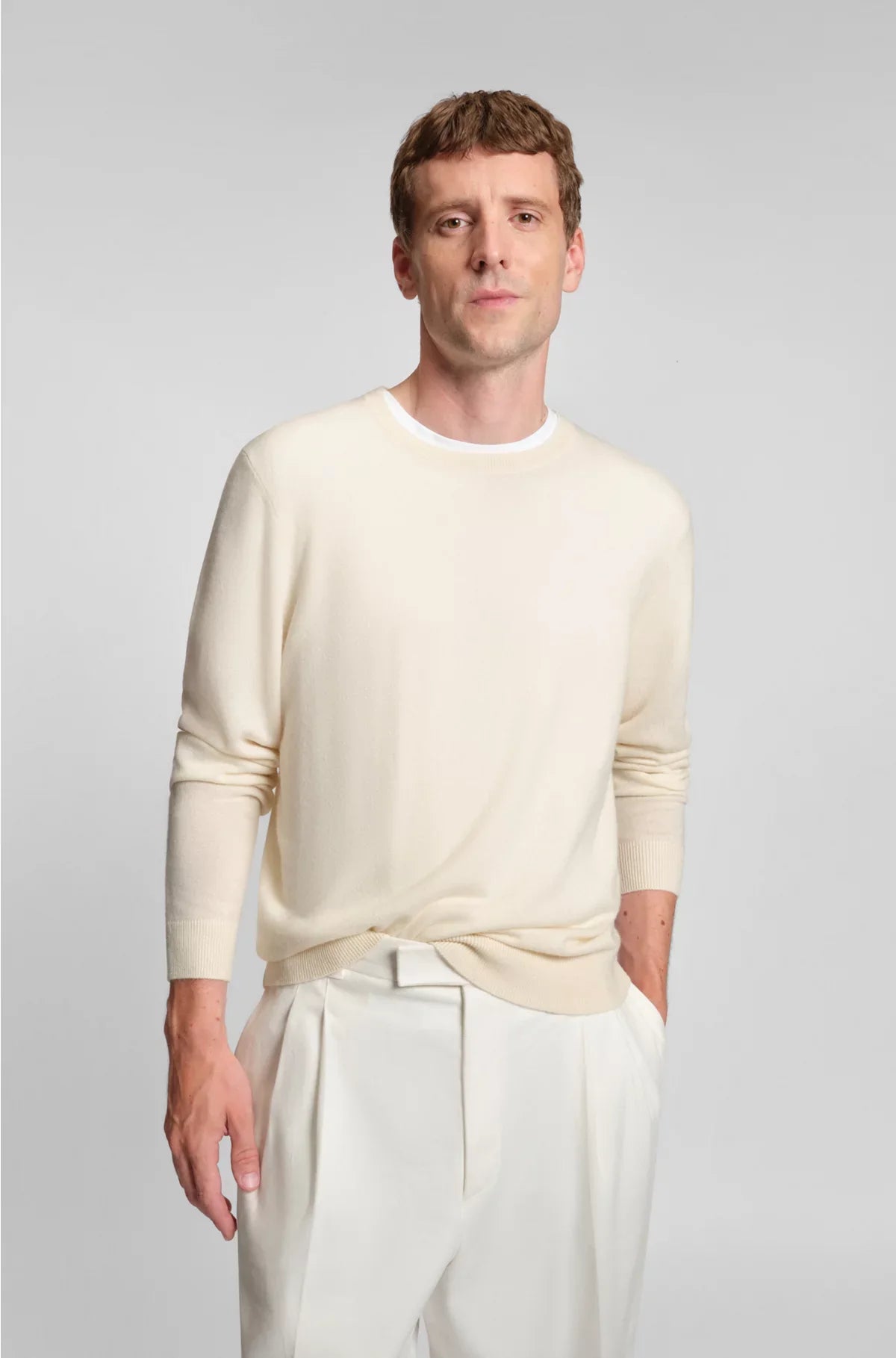 REGULAR-FIT SWEATER IN PURE CASHMERE