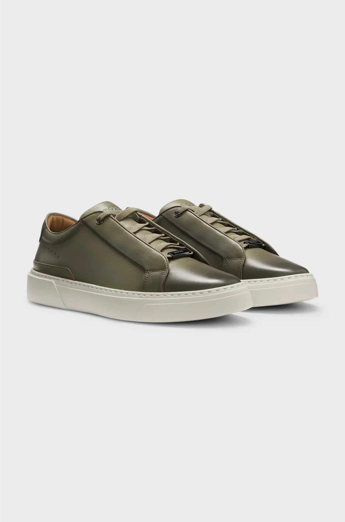 GARY SNEAKERS IN PELLE CON LACCI NASCOSTI