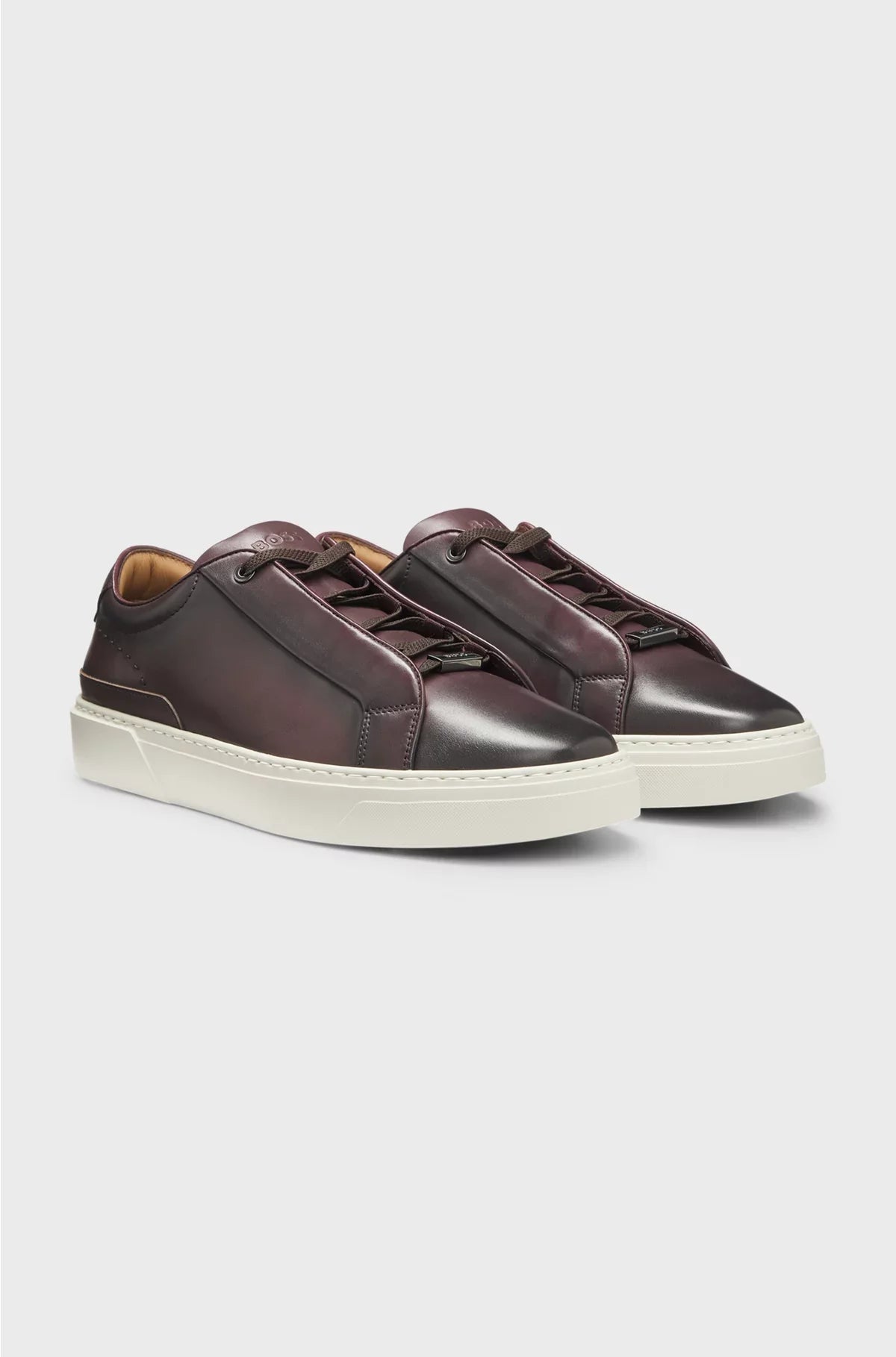 GARY SNEAKERS IN PELLE CON LACCI NASCOSTI