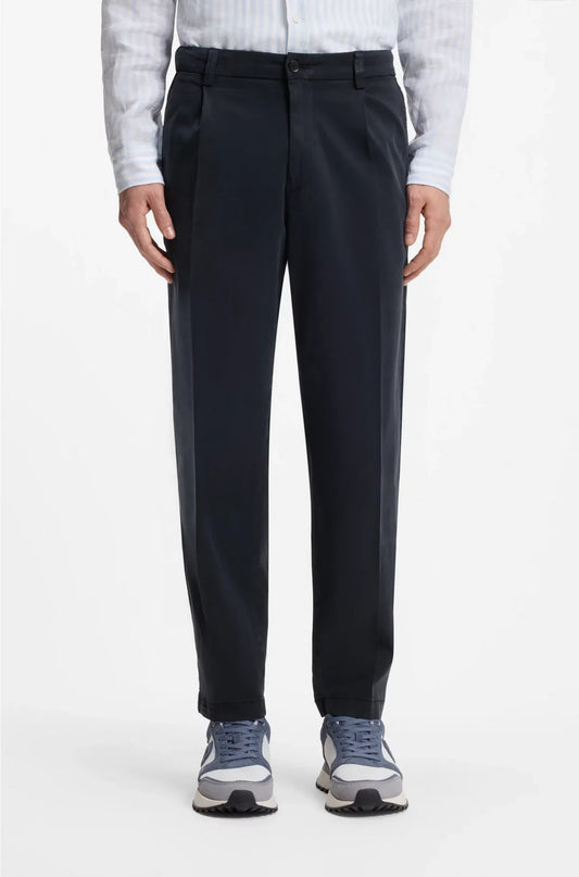 PANTALONI AFFUSOLATI IN TWILL ELASTICIZZATO
