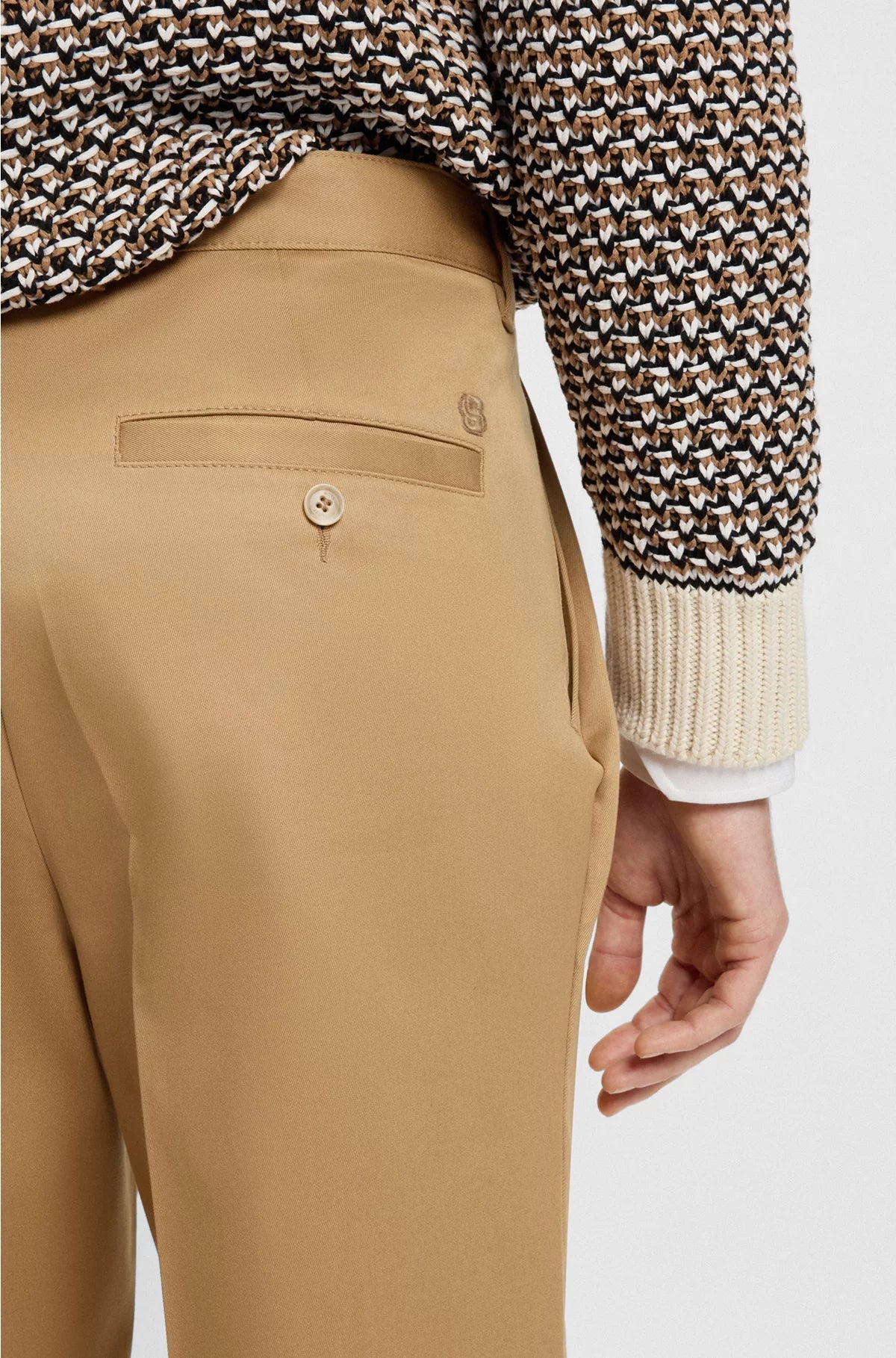 PANTALONI RELAXED FIT IN TWILL DI COTONE