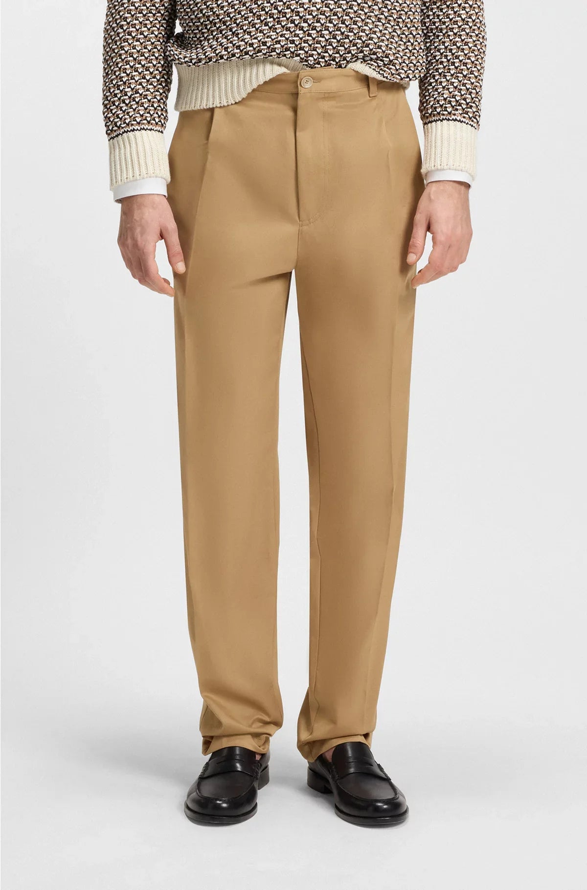 PANTALONI RELAXED FIT IN TWILL DI COTONE