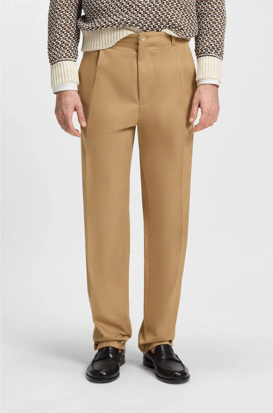 RELAXED-FIT TROUSERS IN COTTON TWILL