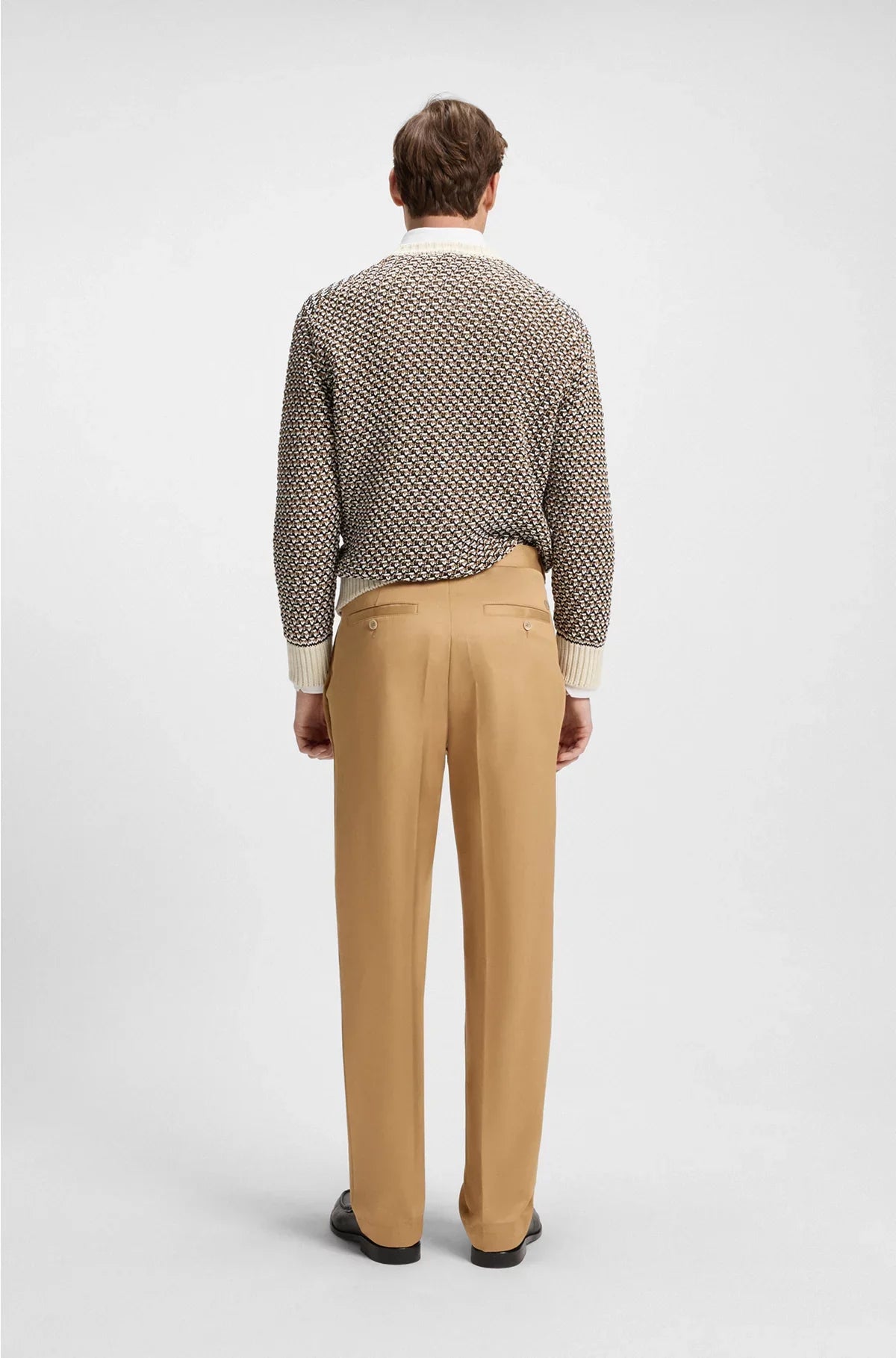 PANTALONI RELAXED FIT IN TWILL DI COTONE