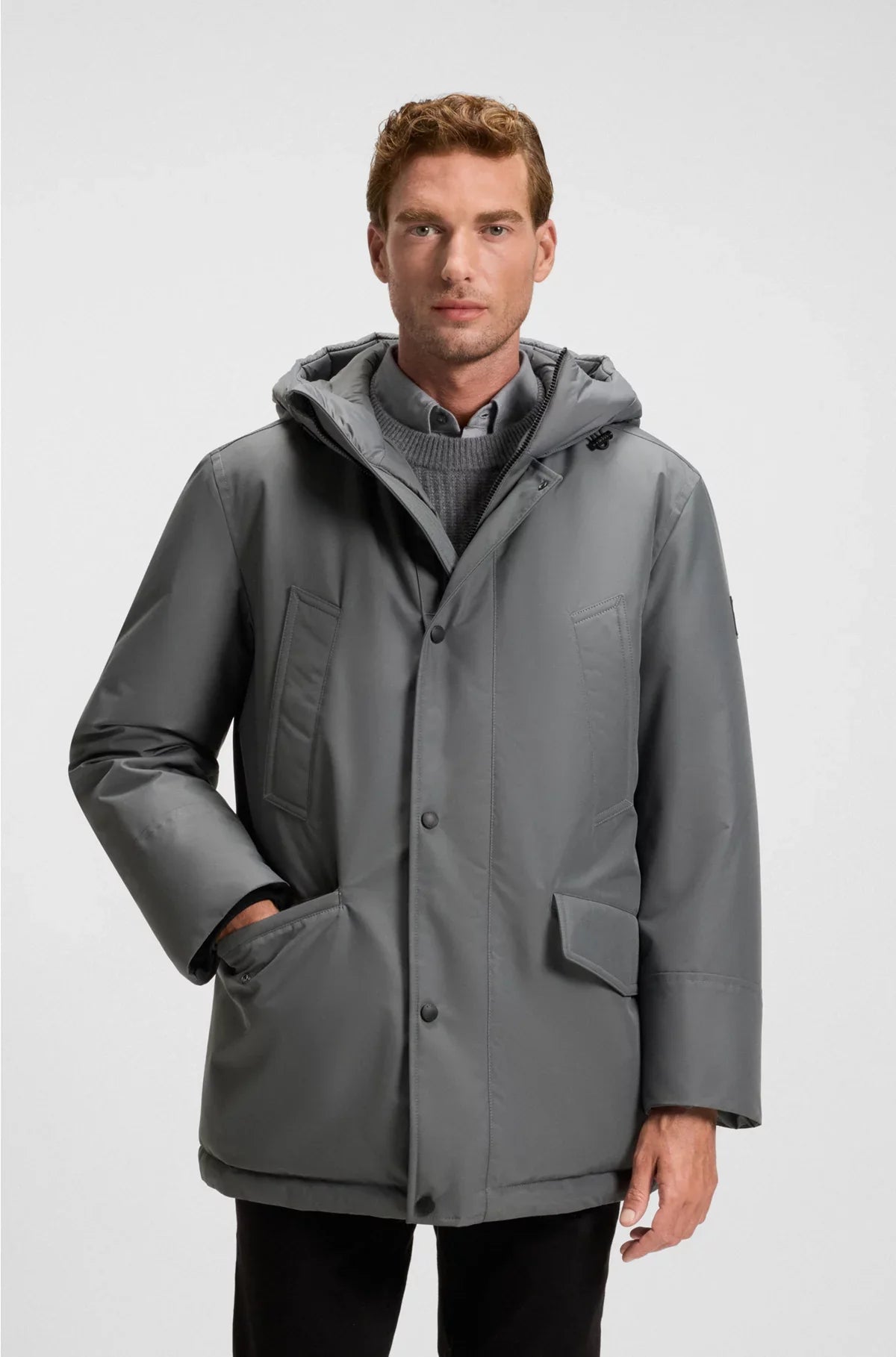 WATER-REPELLENT JACKET WITH CONTRASTING TRIMS