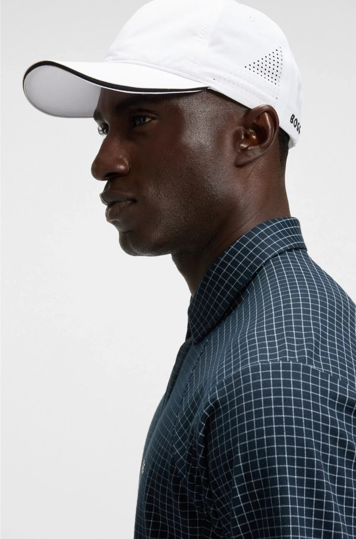 STRETCH-NYLON CAP WITH GLOSS LOGO