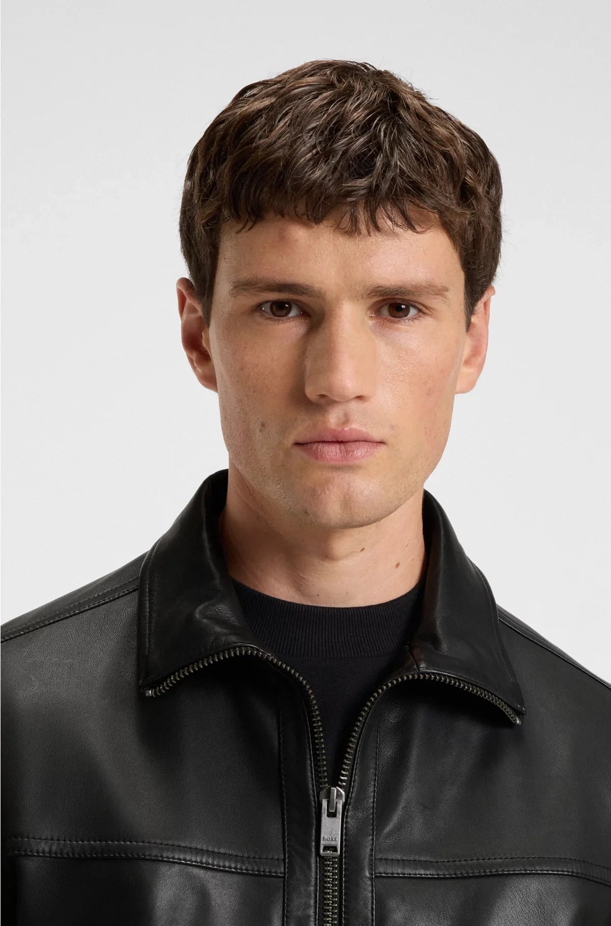 SHIRT-STYLE JACKET IN NAPPA LEATHER