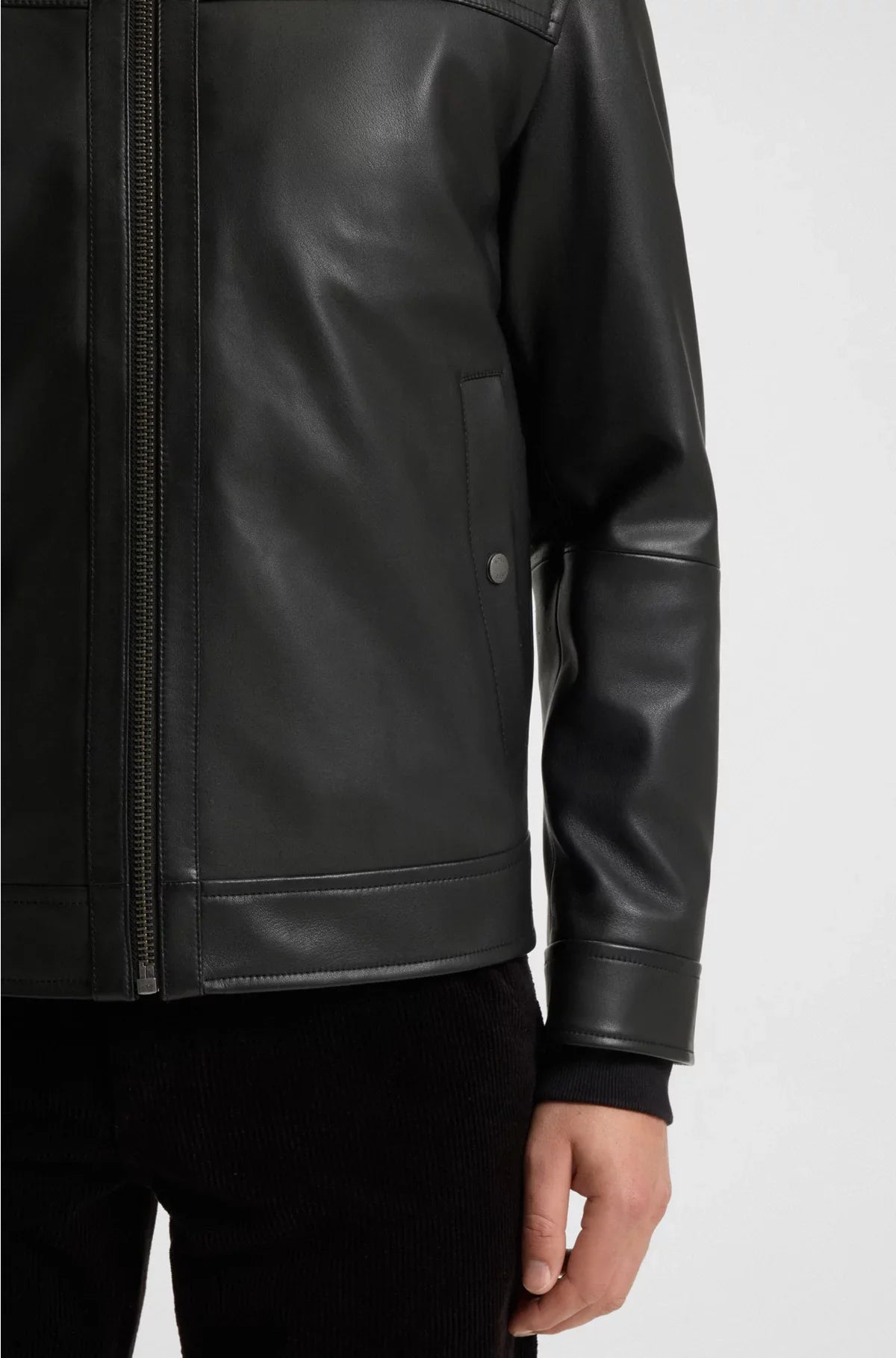 SHIRT-STYLE JACKET IN NAPPA LEATHER