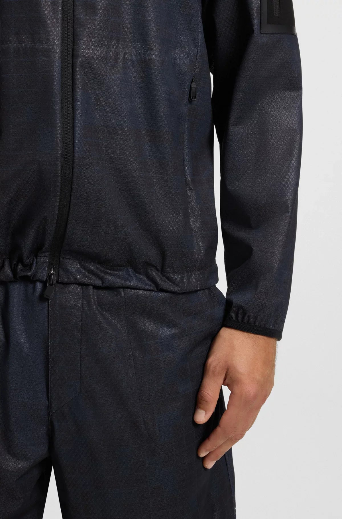 ACTIVE HOODED PARKA JACKET WITH ALL-OVER PRINT