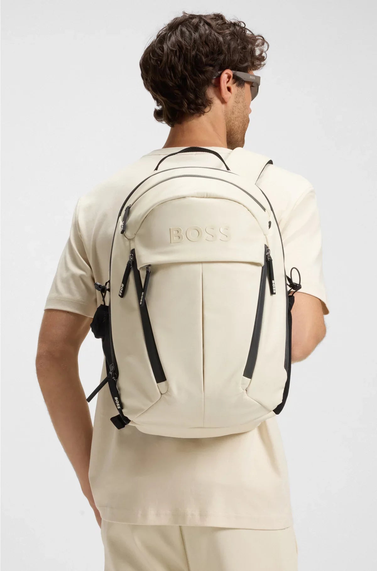 FAUX-LEATHER BACKPACK WITH LOGO DETAIL