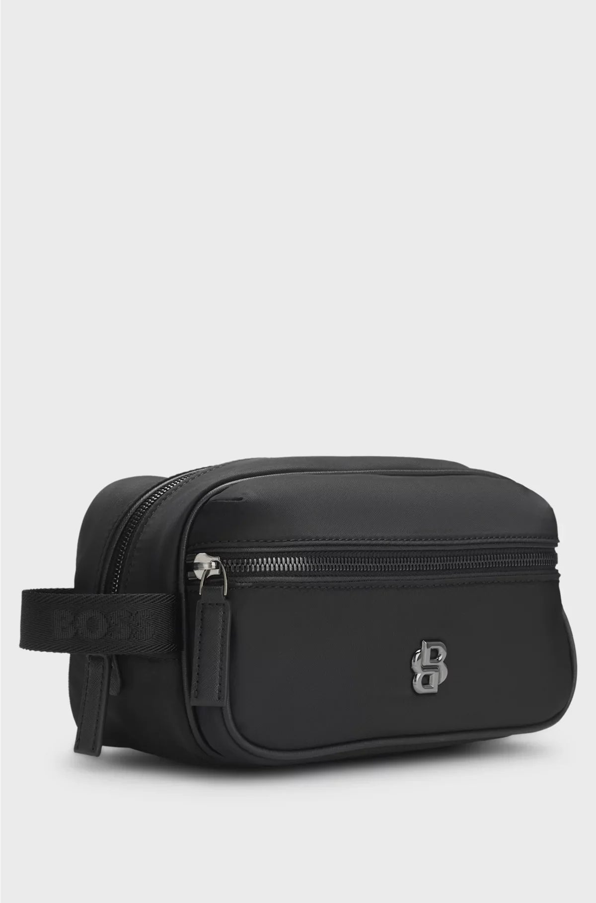 TWILL WASHBAG WITH DOUBLE B MONOGRAM HARDWARE