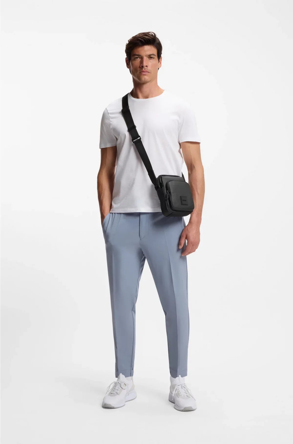 BORSA REPORTER IN TESSUTO SPALMATO CON PATCH LOGO