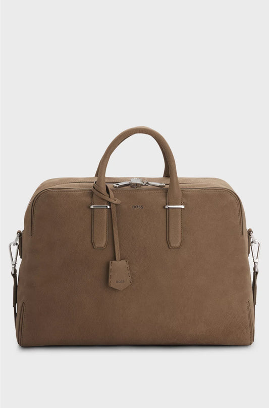 BORSONE IN PELLE GRANA SAFFIANO CON LOGO IMPRESSO