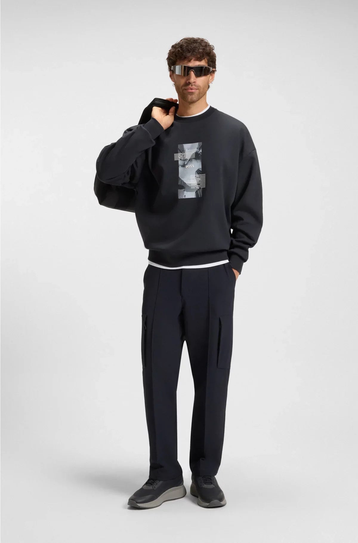 OVERSIZED-FIT COTTON-BLEND SWEATSHIRT WITH PHOTO PRINT