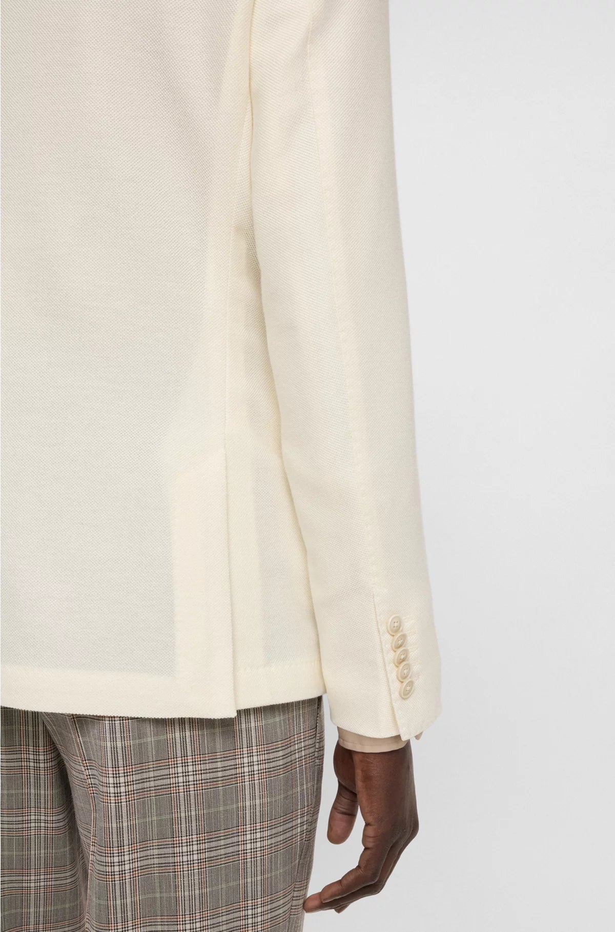SLIM-FIT BLAZER IN MELANGE COTTON AND CASHMERE