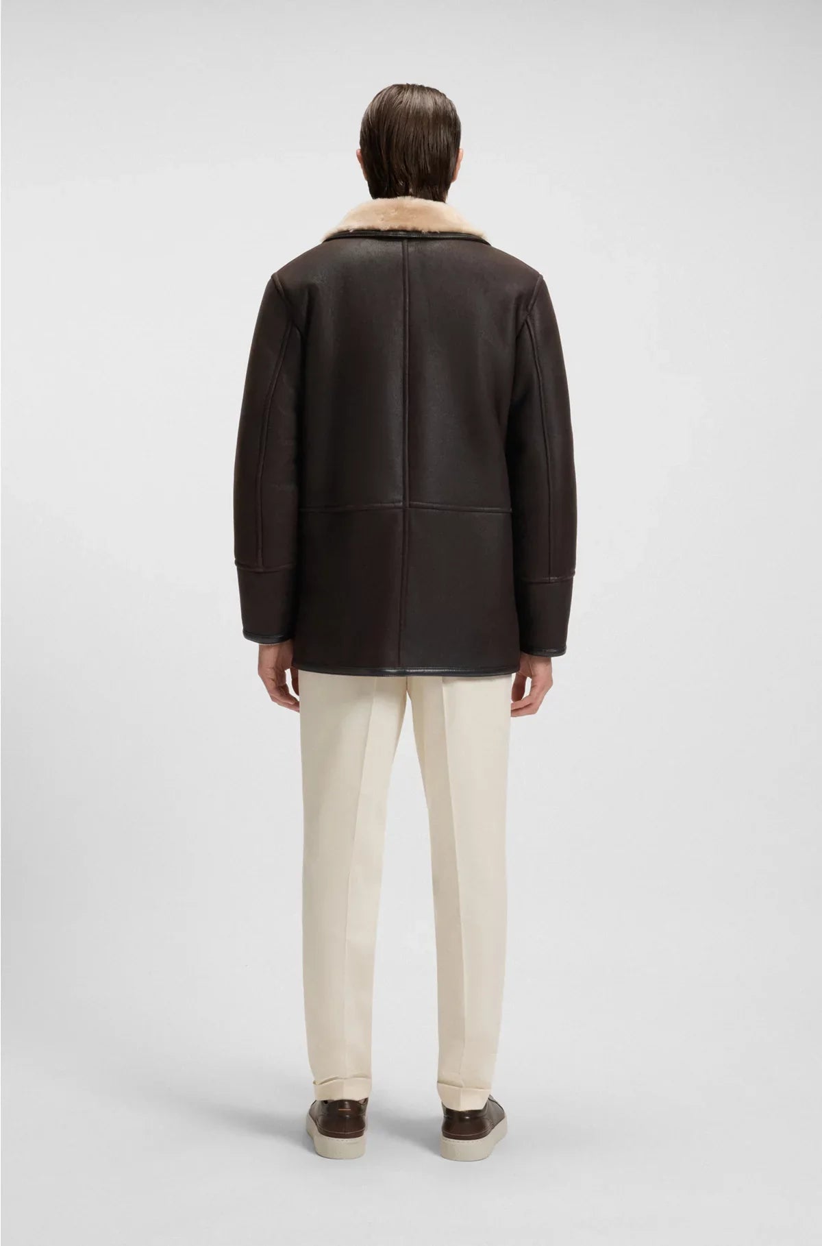 REGULAR-FIT JACKET IN ITALIAN SHEARLING LEATHER