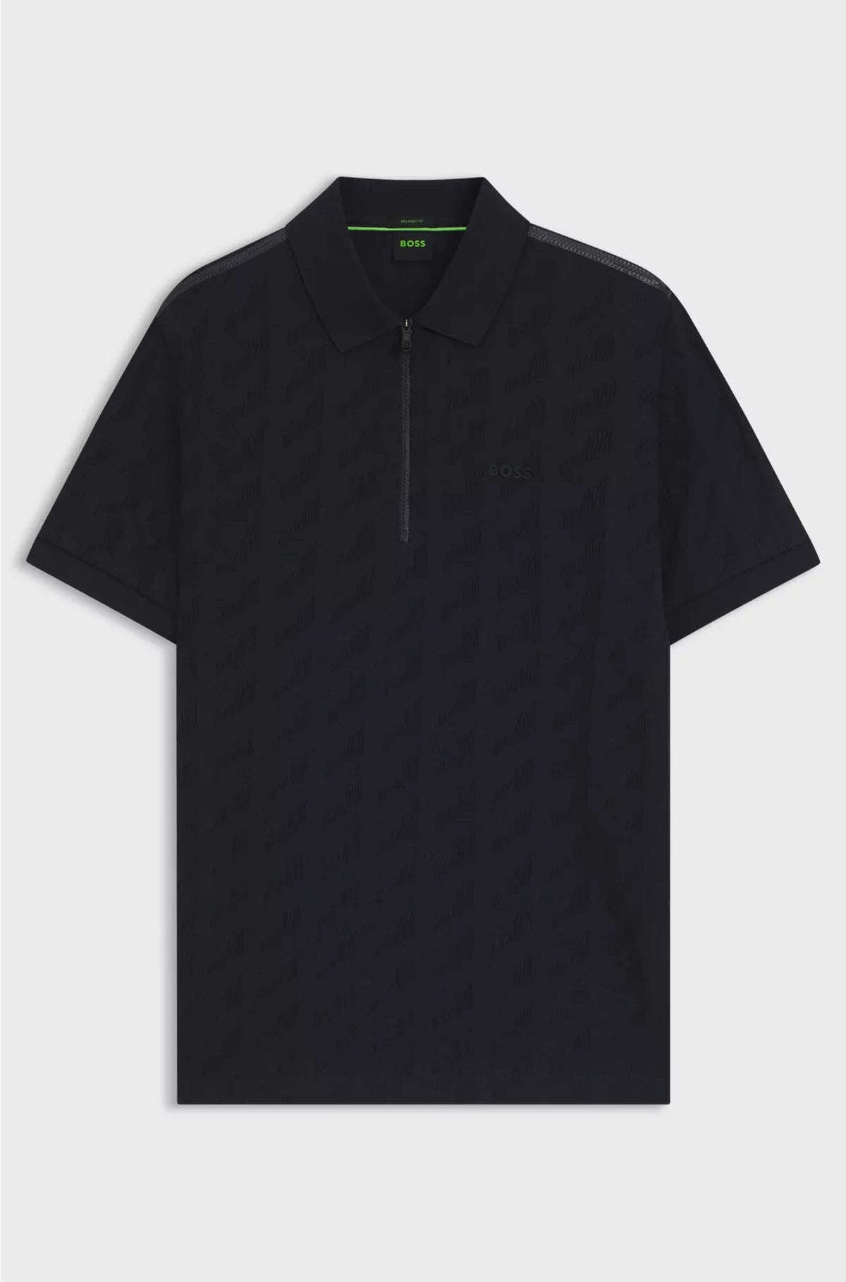 MERCERISED-COTTON POLO SHIRT WITH JACQUARD PATTERN