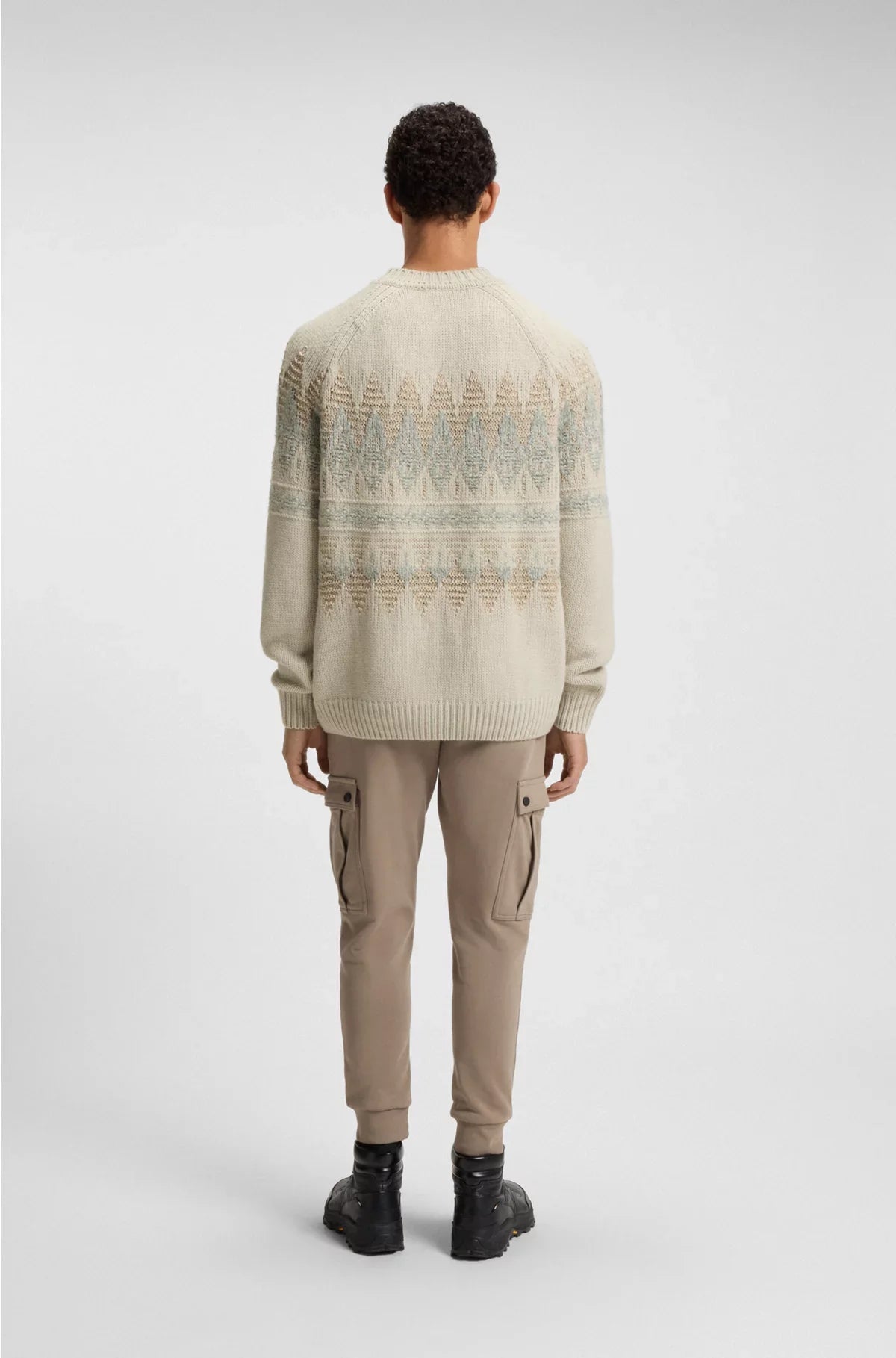 RELAXED-FIT SWEATER WITH KNITTED PATTERN