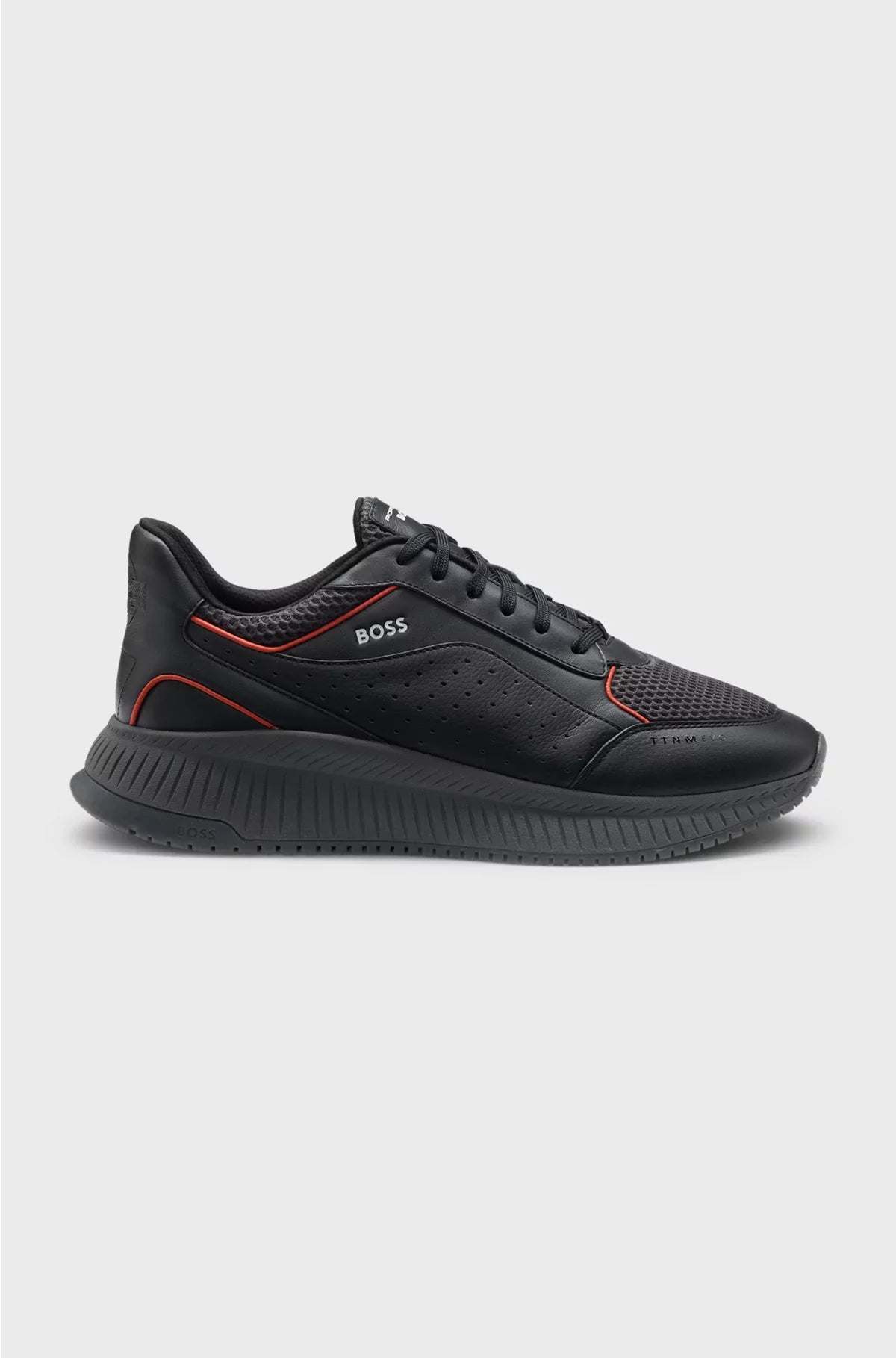 SNEAKERS CON PELLE E MESH