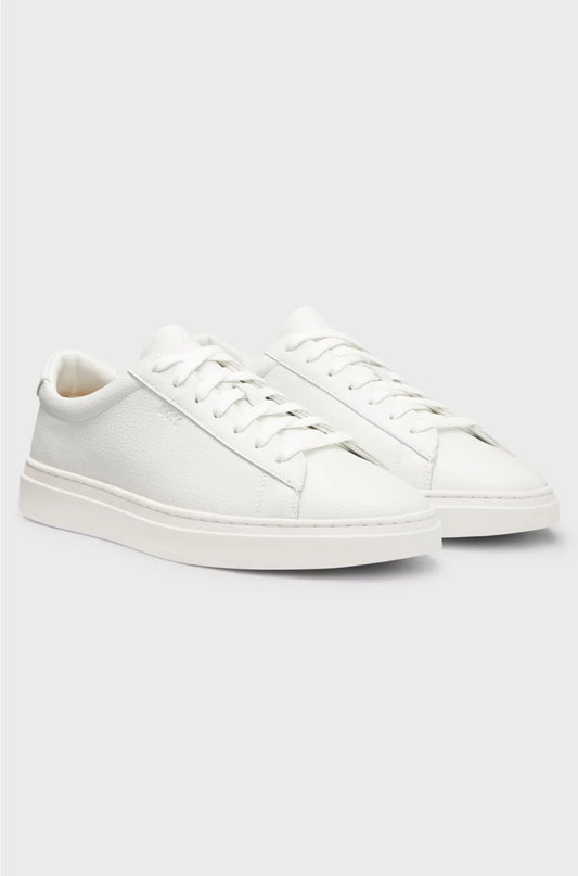 SNEAKERS IN PELLE GRANA CON SUOLA IN GOMMA