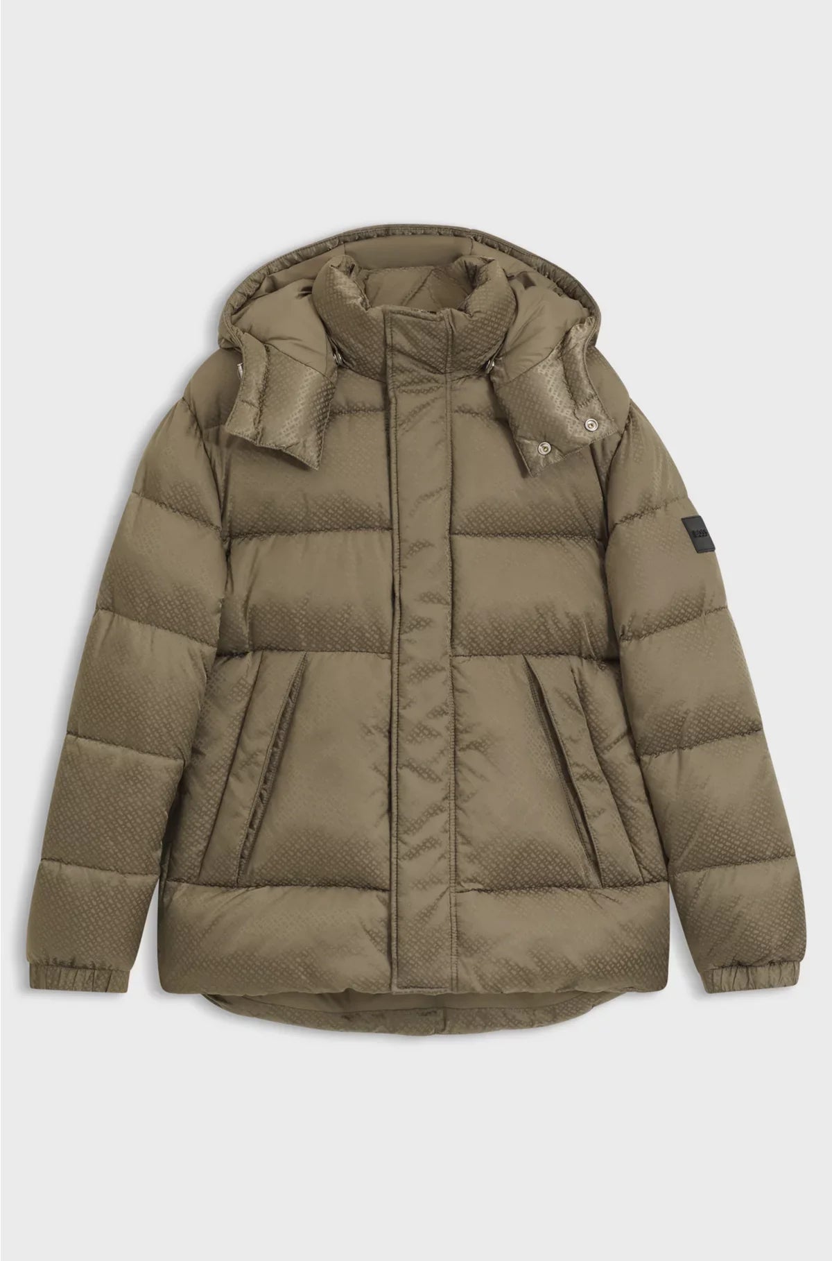 WATER-REPELLENT JACKET WITH MONOGRAM JACQUARD
