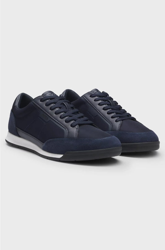 SNEAKERS BASSE IN SUEDE E SIMILPELLE