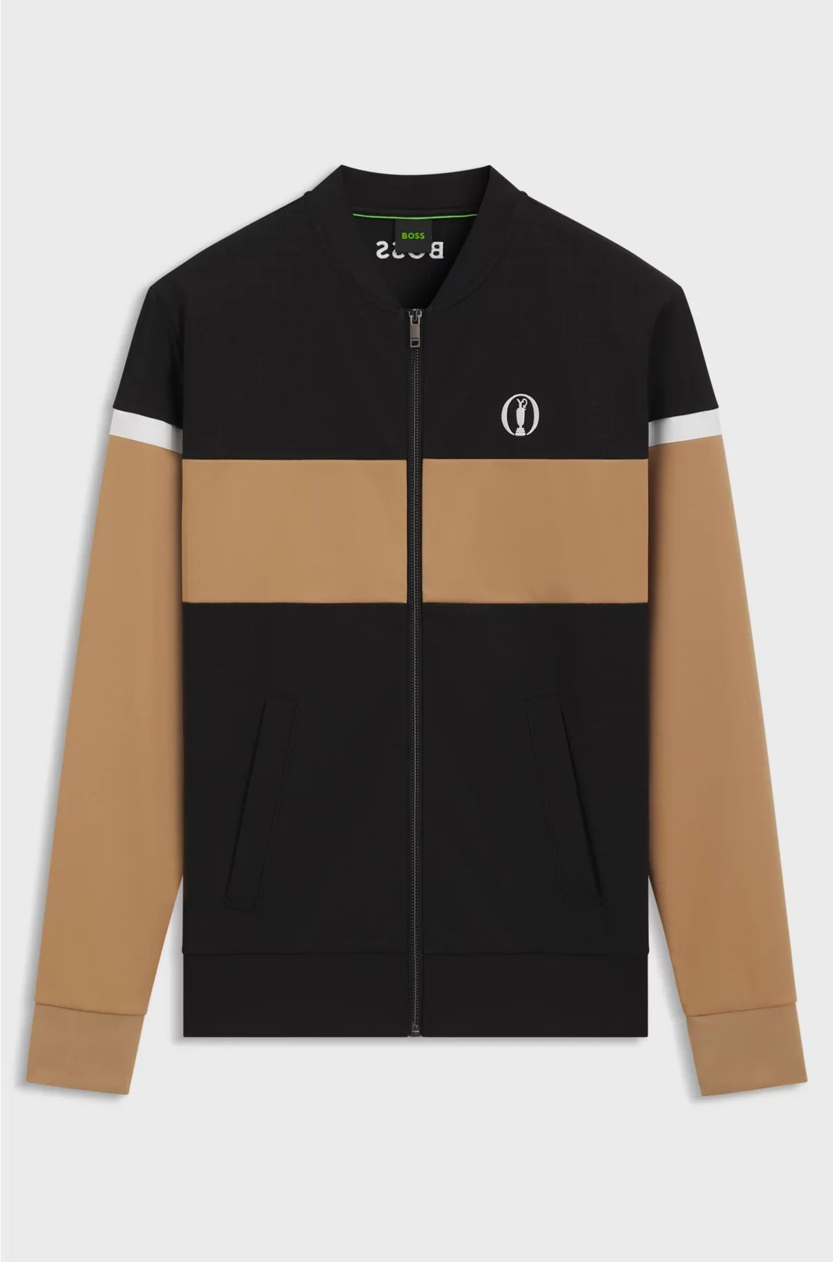 THE OPEN JERSEY JACKET WITH COLOUR-BLOCKING