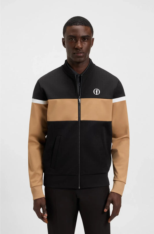 THE OPEN JERSEY JACKET WITH COLOUR-BLOCKING