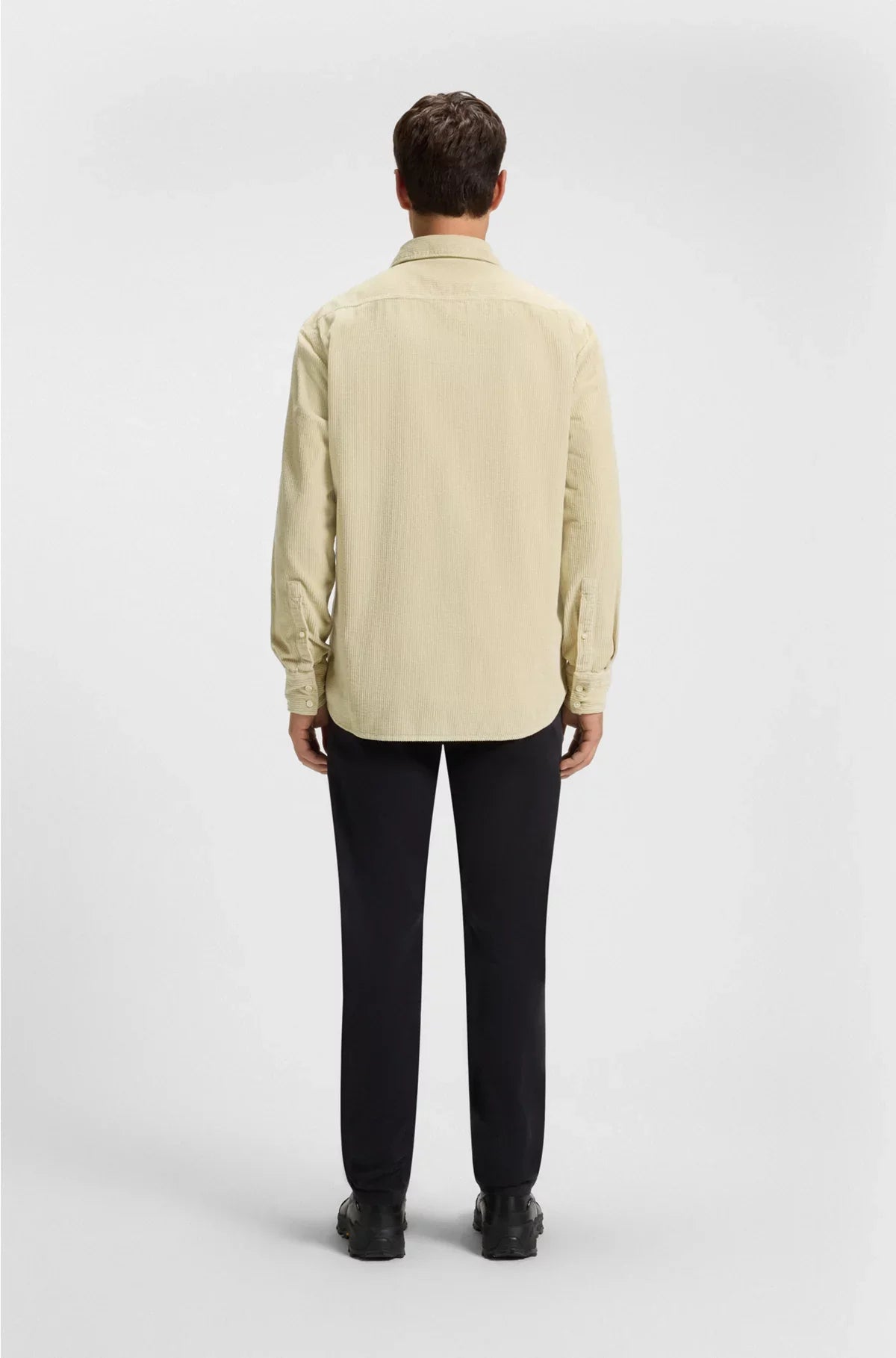CAMICIA REGULAR FIT IN VELLUTO A COSTE DI COTONE