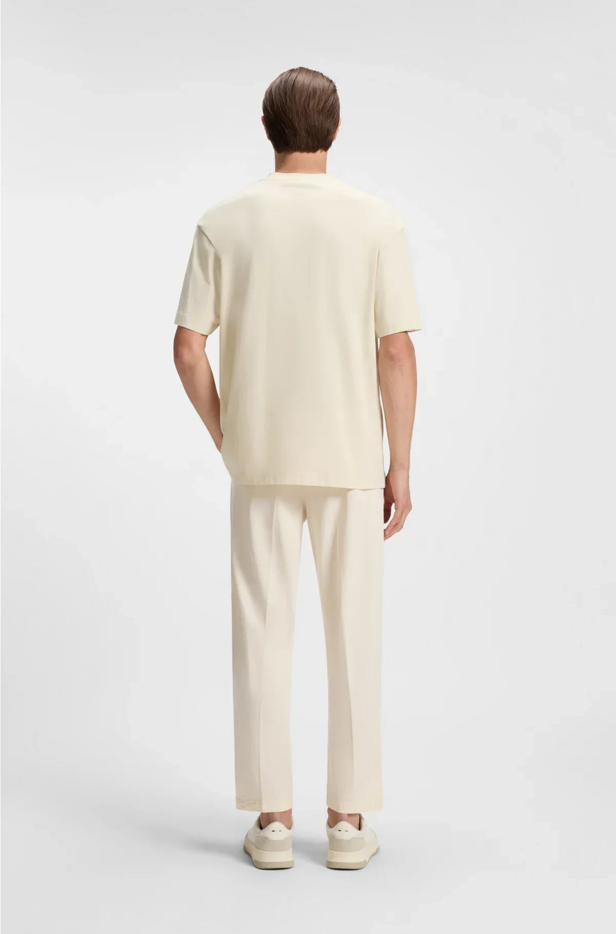 PEACHED-COTTON T-SHIRT WITH DOUBLE B MONOGRAM