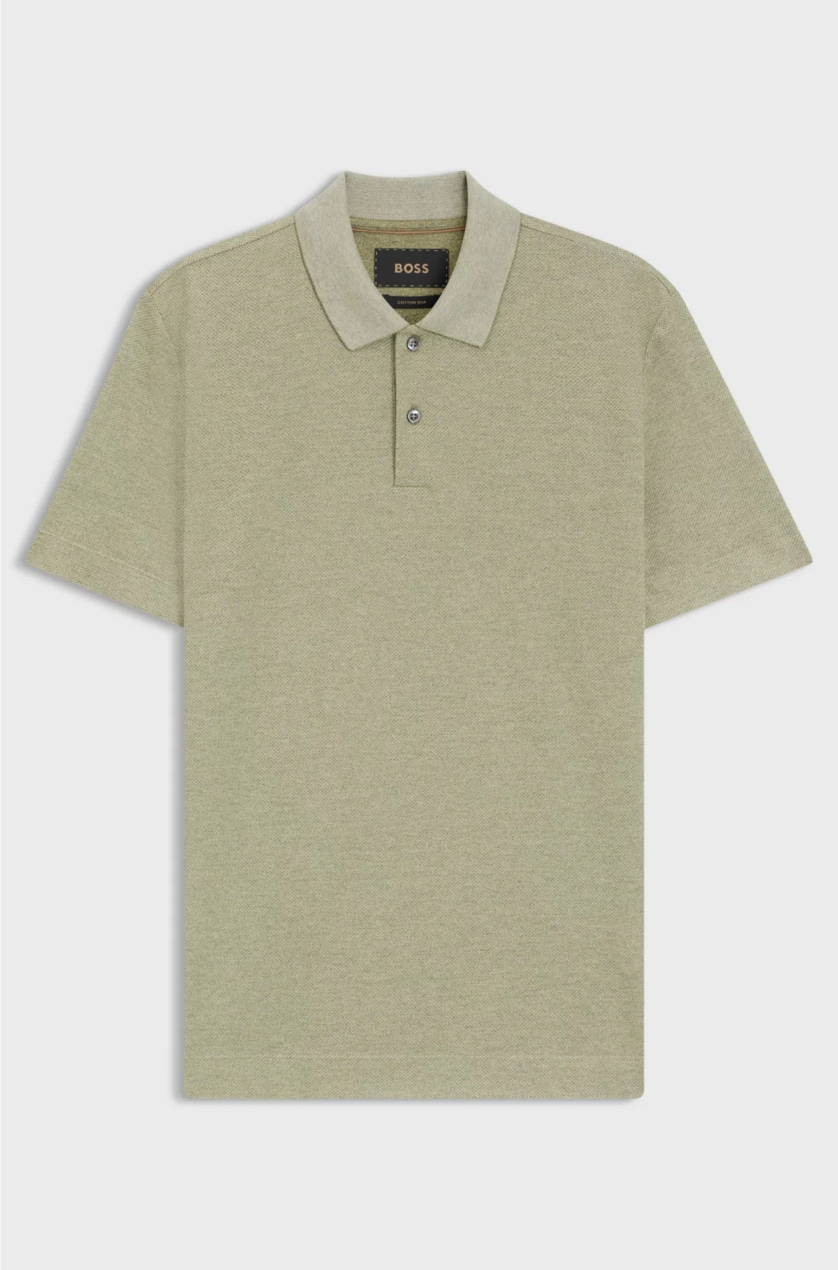 REGULAR-FIT POLO SHIRT IN COTTON AND SILK