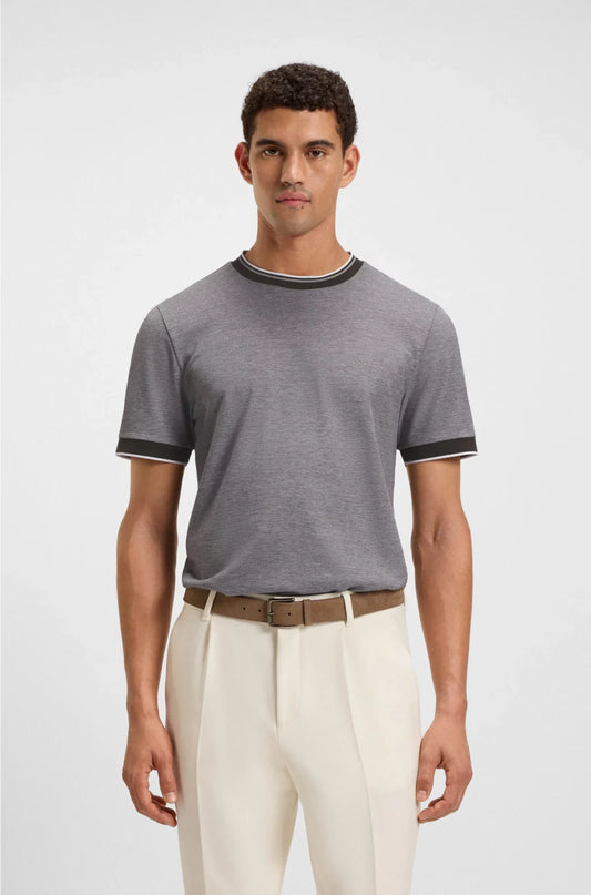 T-SHIRT IN PIQUÉ DI COTONE CON DETTAGLIO LOGO