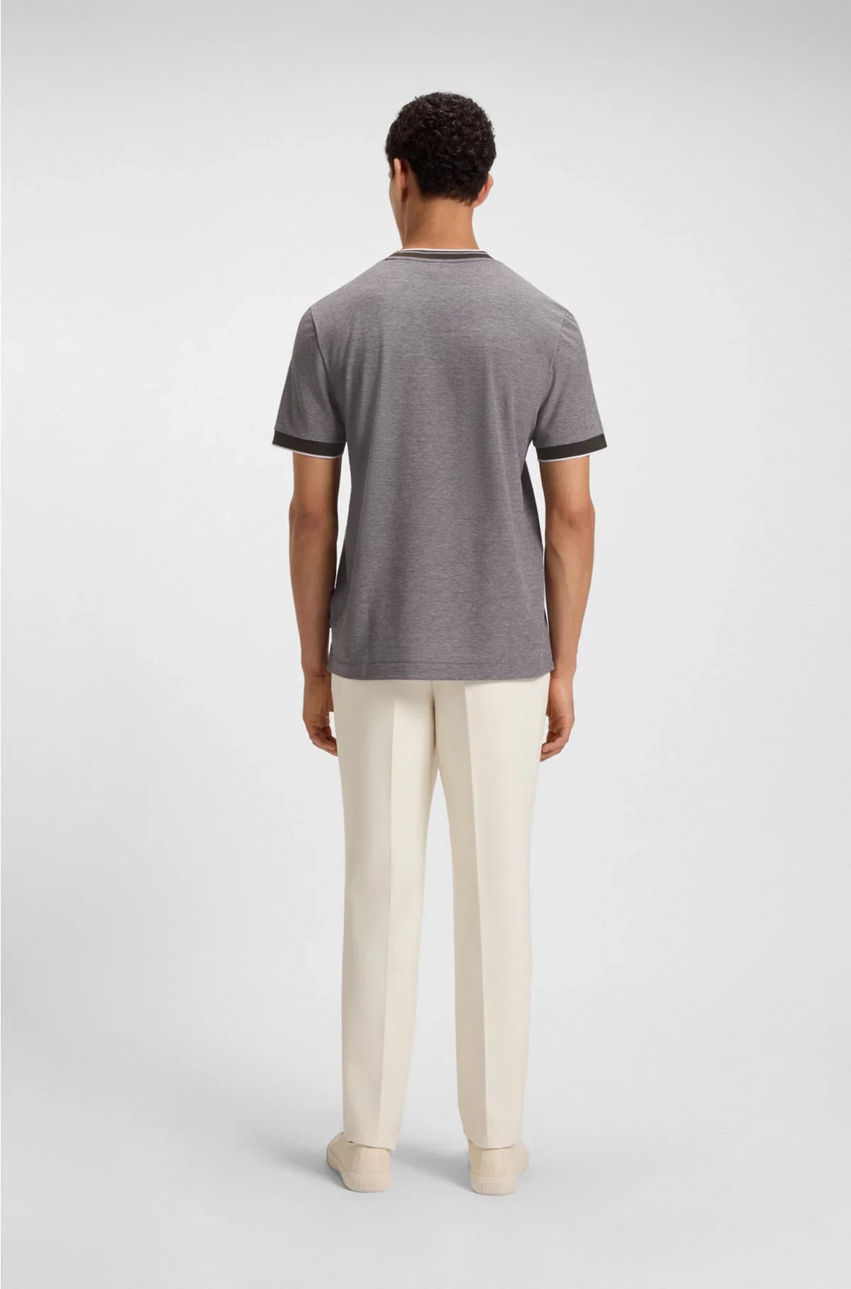 COTTON-PIQUE T-SHIRT WITH LOGO DETAIL