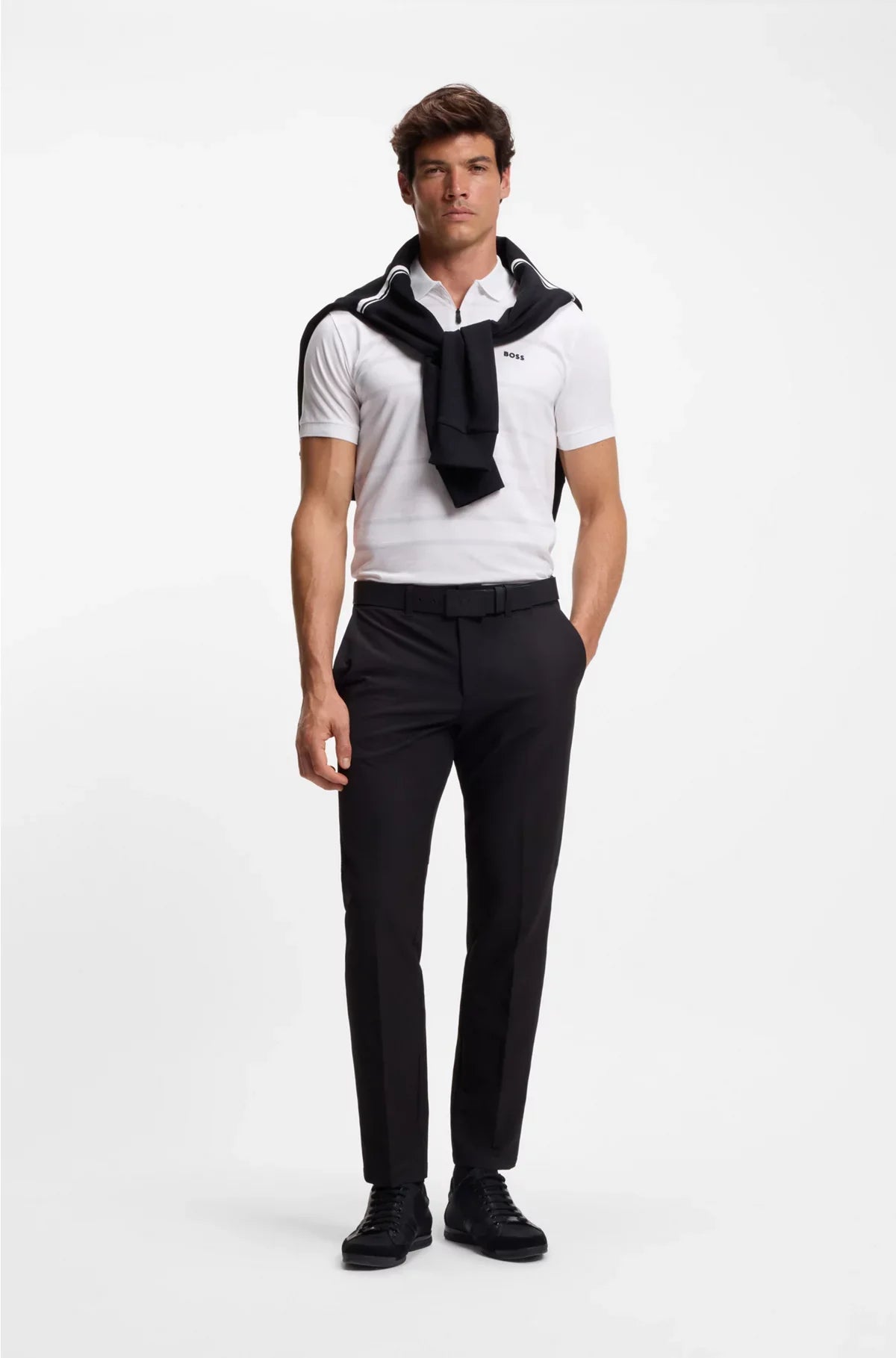 SLIM-FIT POLO SHIRT IN COTTON WITH PRINTED PATTERN