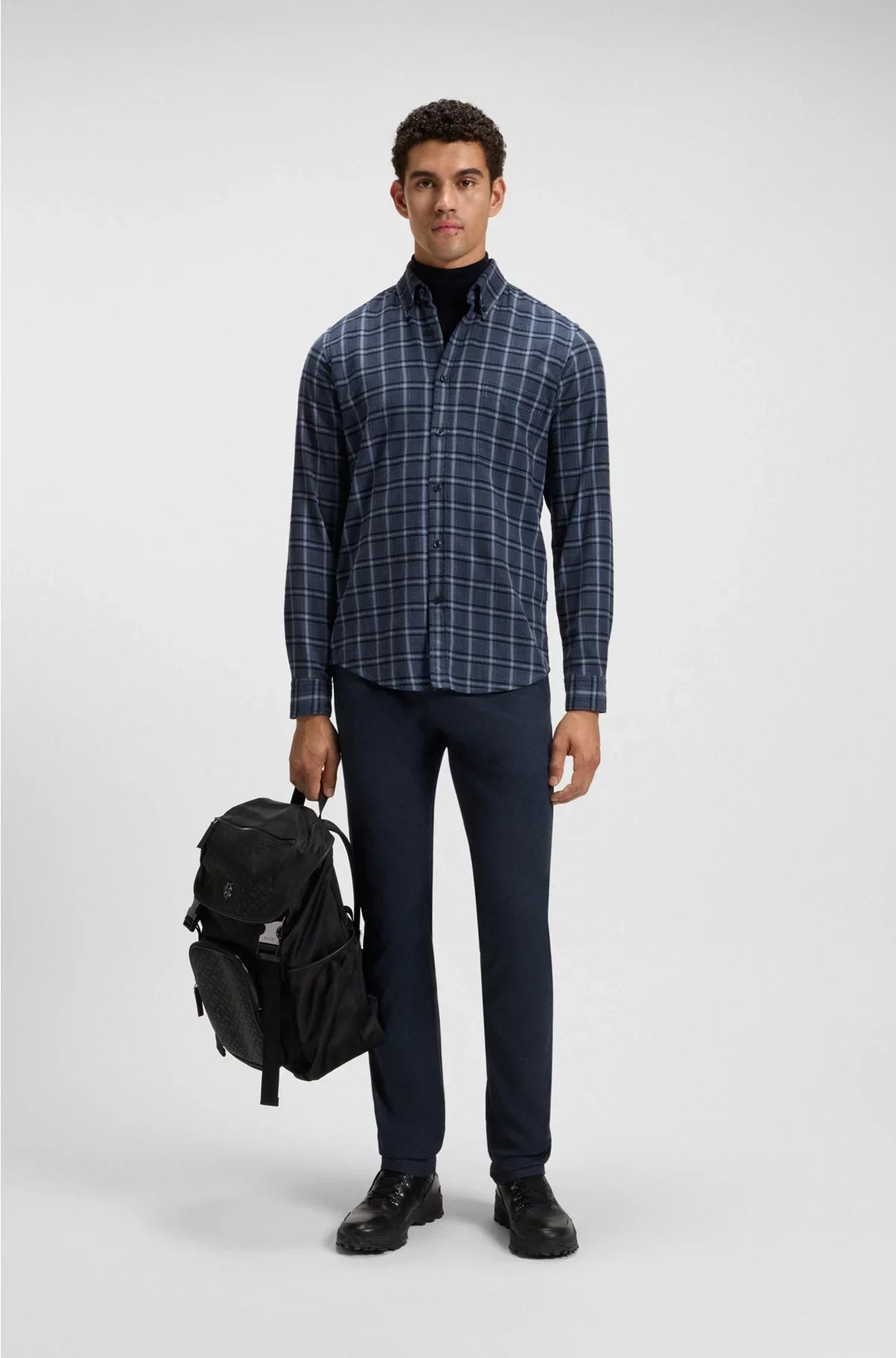 REGULAR-FIT SHIRT IN COTTON FLANNEL