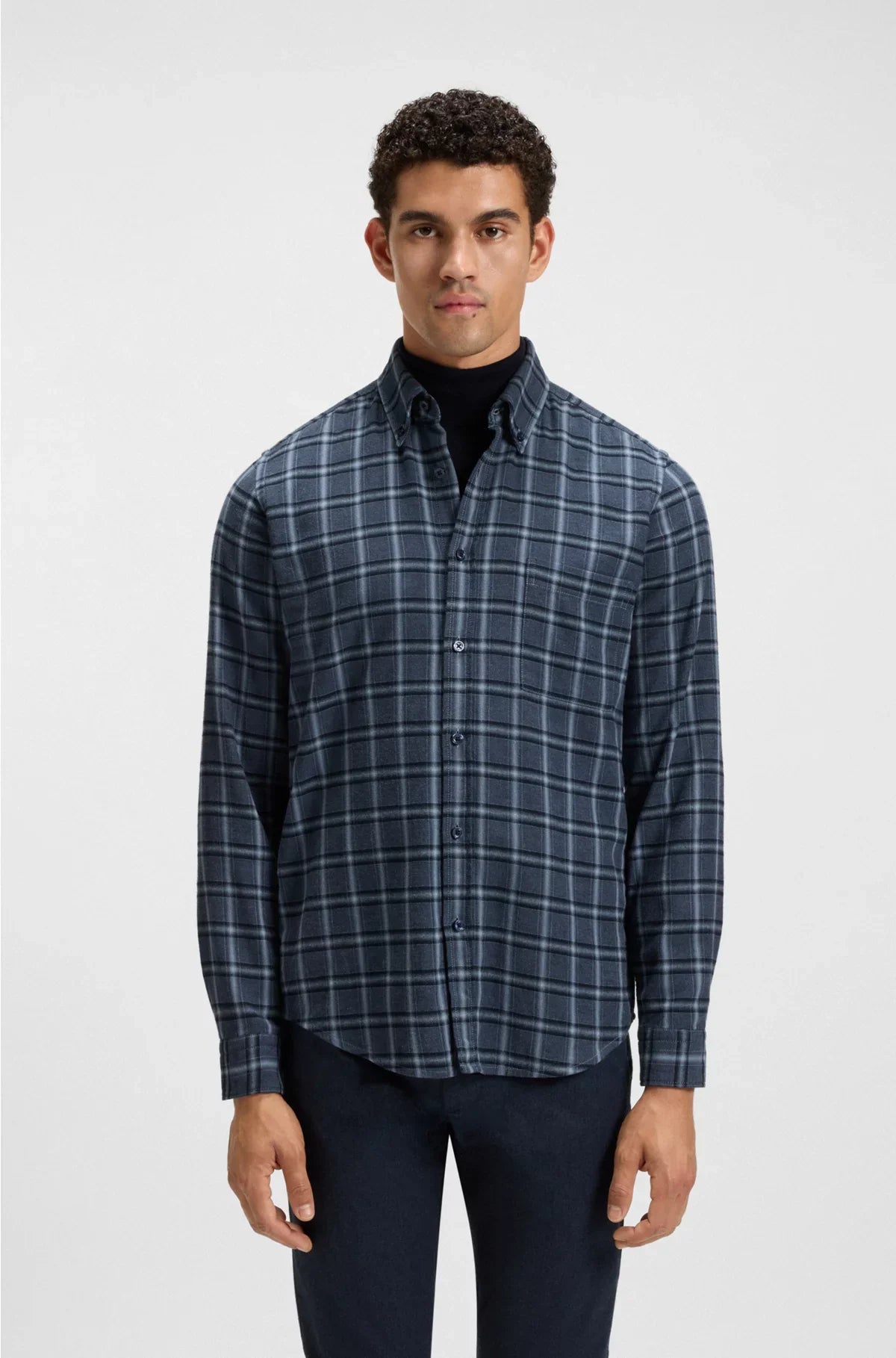 REGULAR-FIT SHIRT IN COTTON FLANNEL