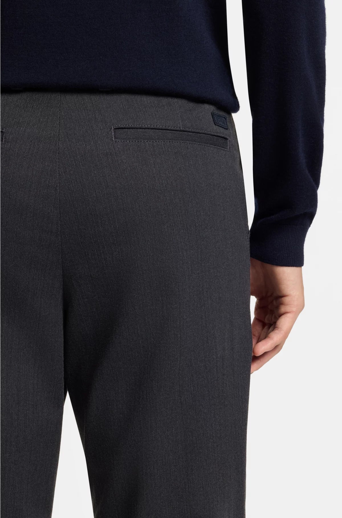 MODERN-FIT TROUSERS IN BRUSHED TWILL