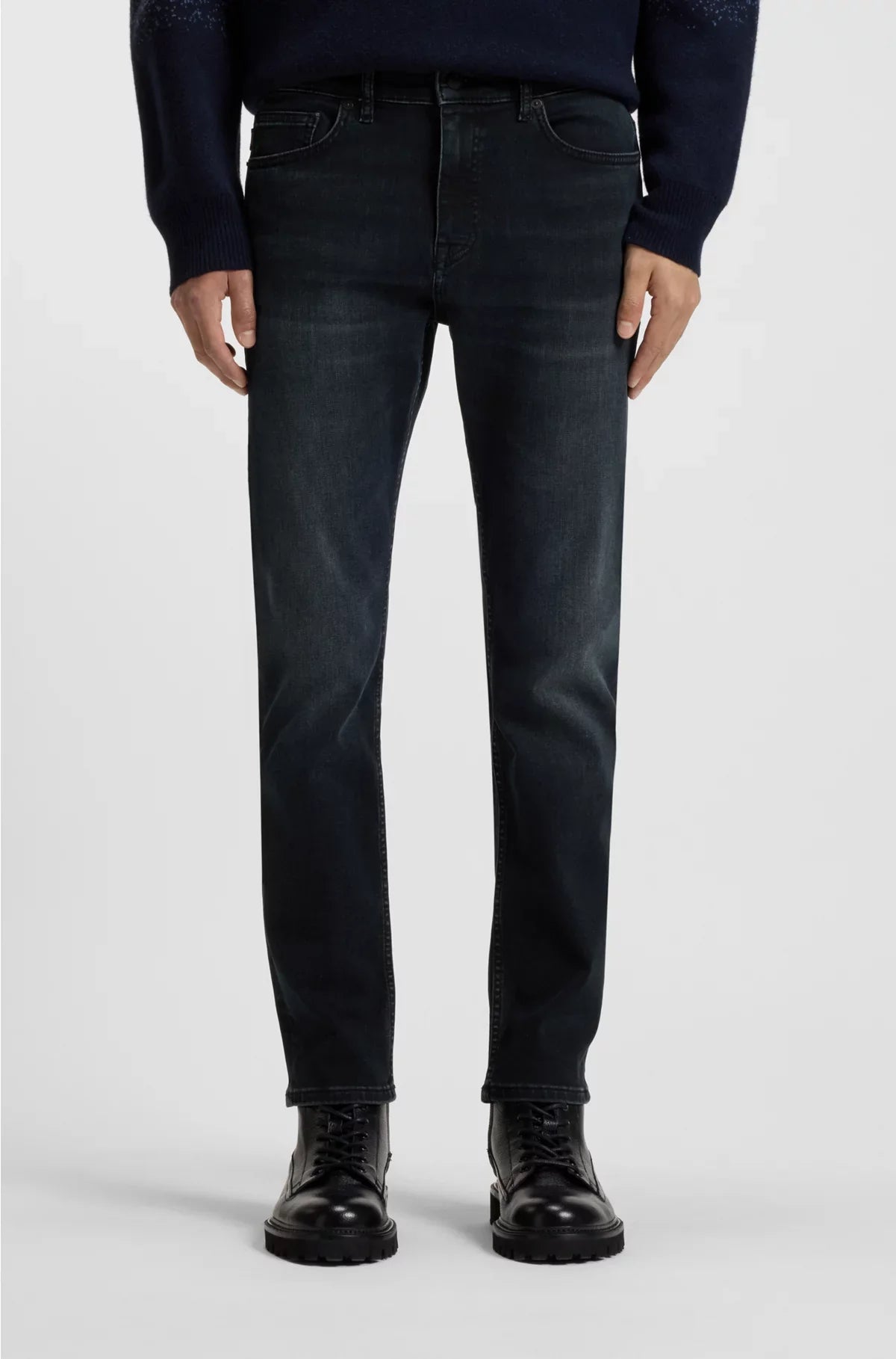 DELAWARE SLIM-FIT JEANS IN BLUE-BLACK SOFT-MOTION DENIM
