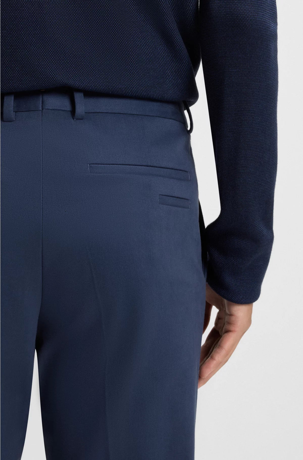 SLIM-FIT TROUSERS IN COTTON, CASHMERE AND STRETCH