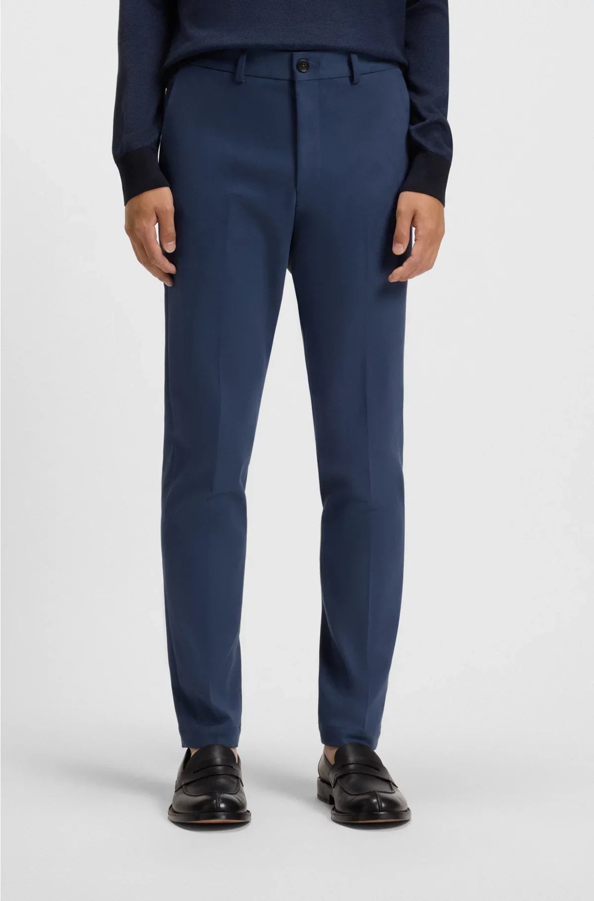 SLIM-FIT TROUSERS IN COTTON, CASHMERE AND STRETCH