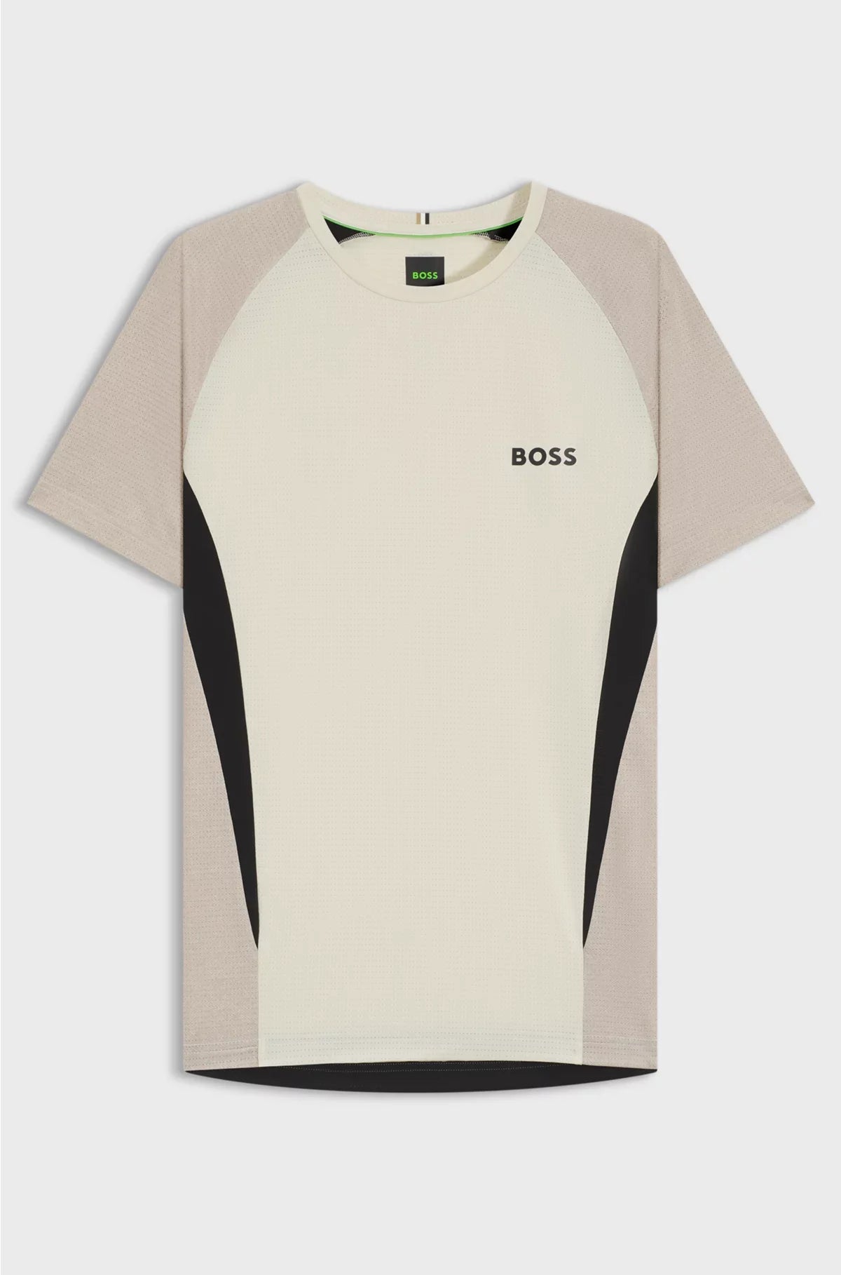 SLIM-FIT T-SHIRT IN MESH JERSEY WITH CONTRAST INSERTS