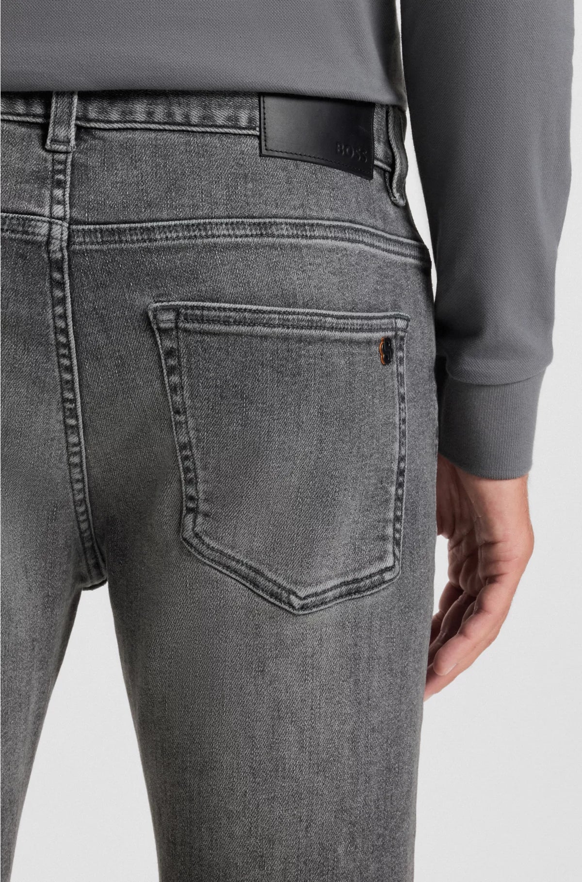 DELAWARE SLIM-FIT JEANS IN GREY SOFT-MOTION DENIM