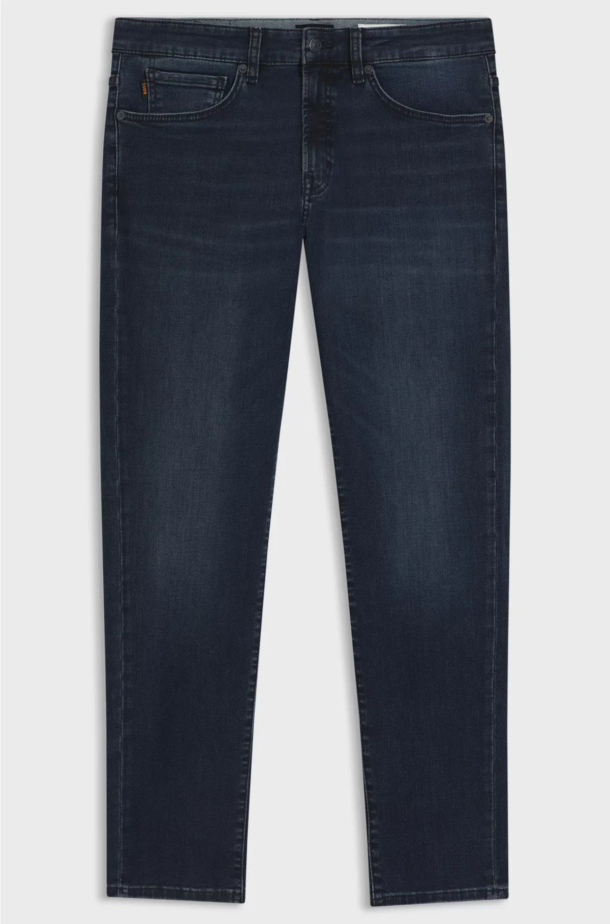 TAPERED-FIT JEANS IN DARK-BLUE SOFT-MOTION DENIM
