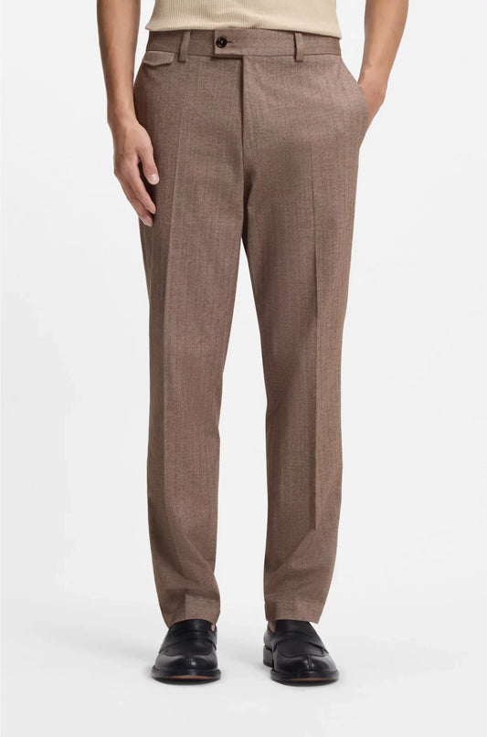 PANTALONI AFFUSOLATI IN COTONE, CASHMERE E STRETCH