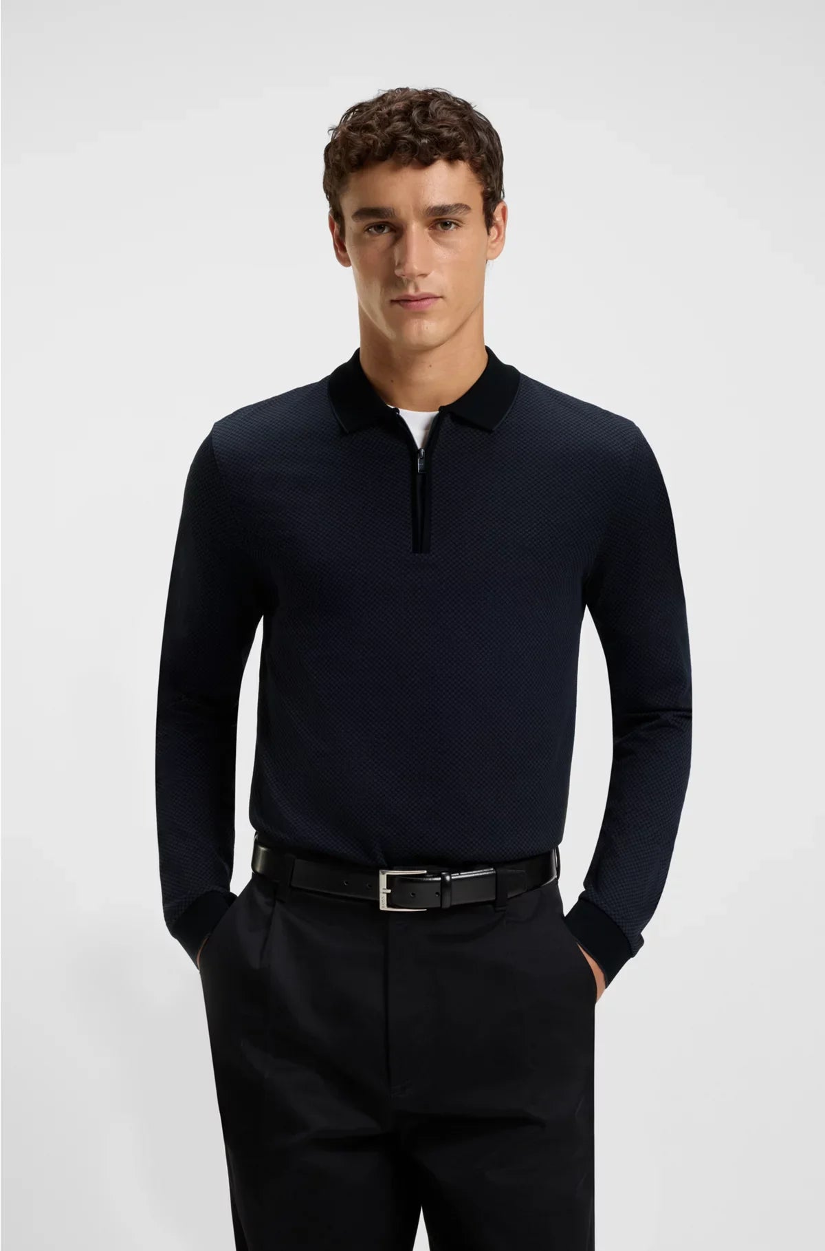 POLO IN COTONE MERCERIZZATO CON STRUTTURA BICOLORE