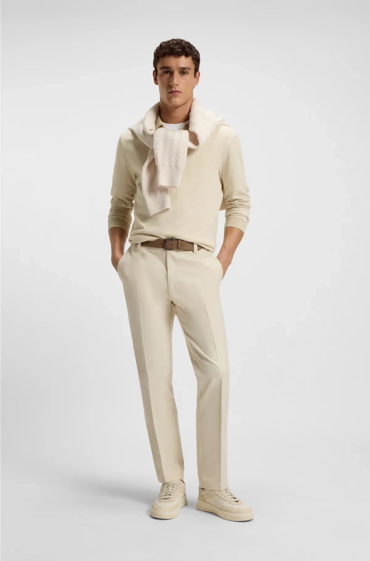 POLO IN COTONE MERCERIZZATO CON STRUTTURA BICOLORE