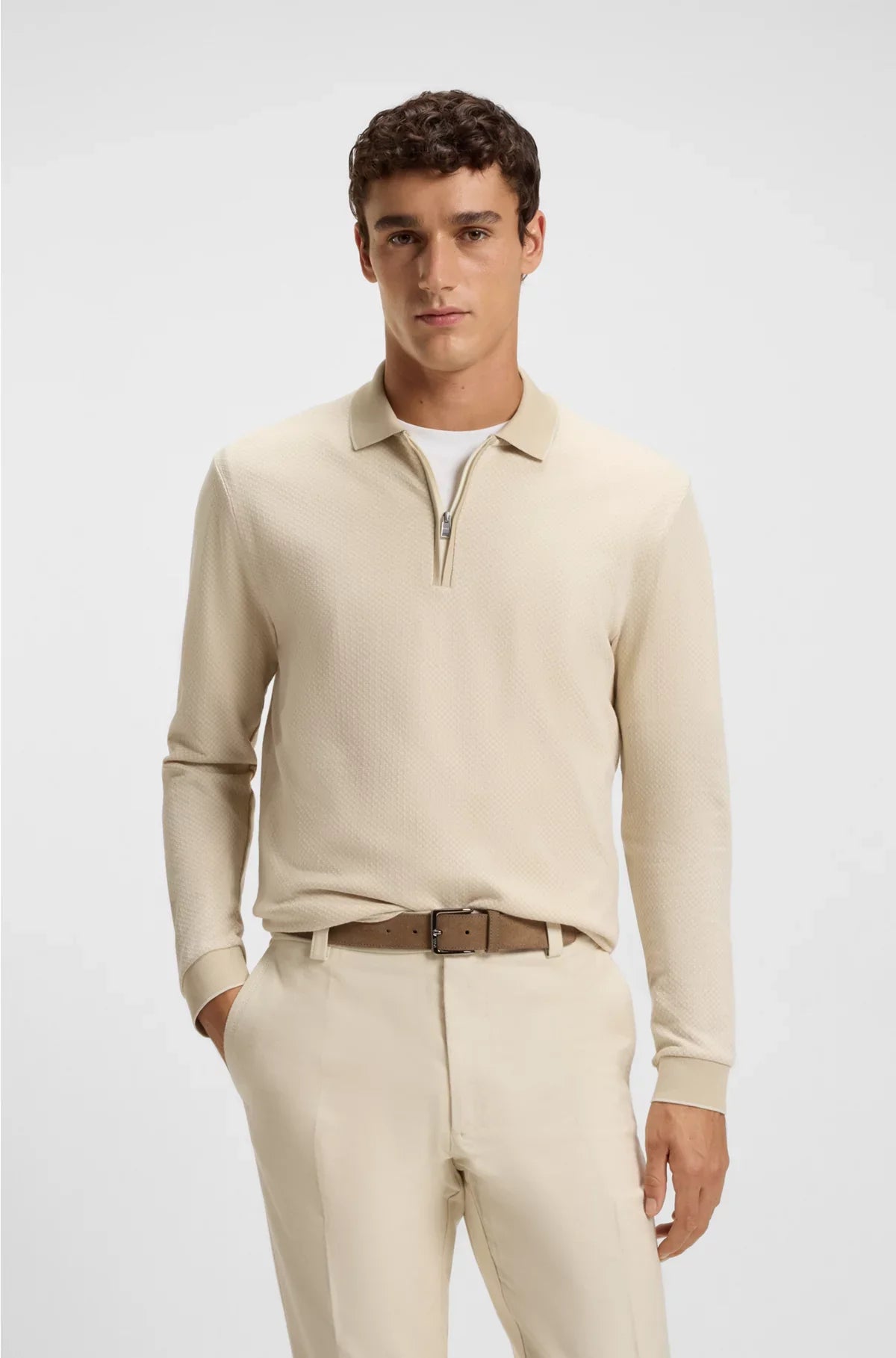 POLO IN COTONE MERCERIZZATO CON STRUTTURA BICOLORE