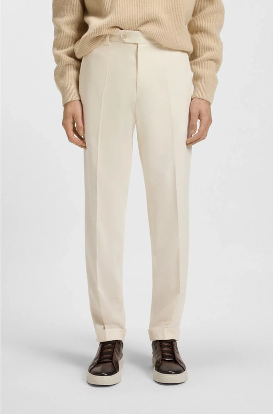 FORMAL TROUSERS INMICRO-PATTERNED VIRGIN WOOL